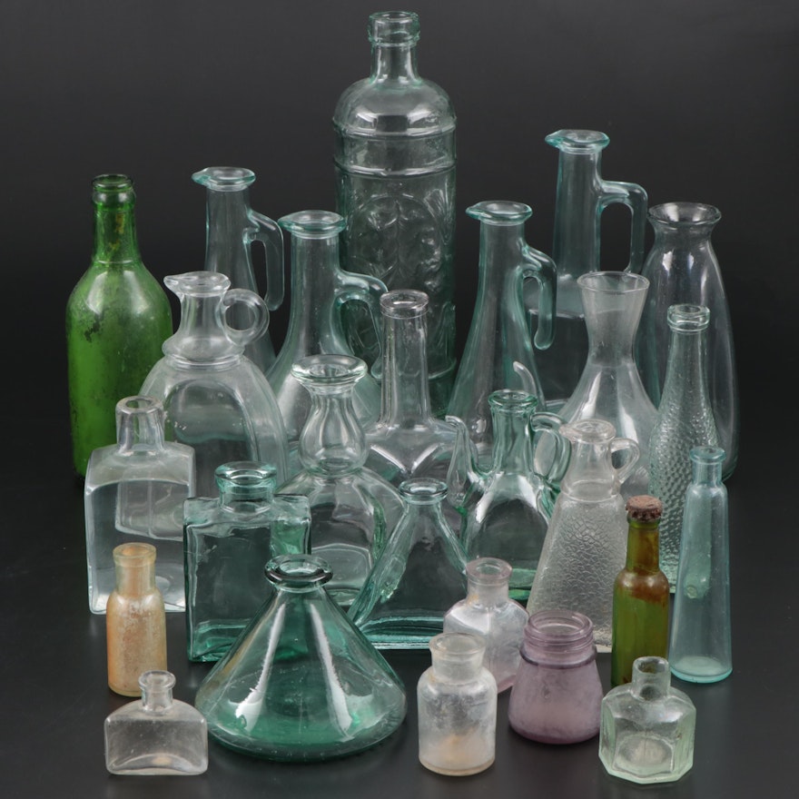 Vetreria Etrusca Glass Pitchers and Other Glassware, Mid to Late 20th Century