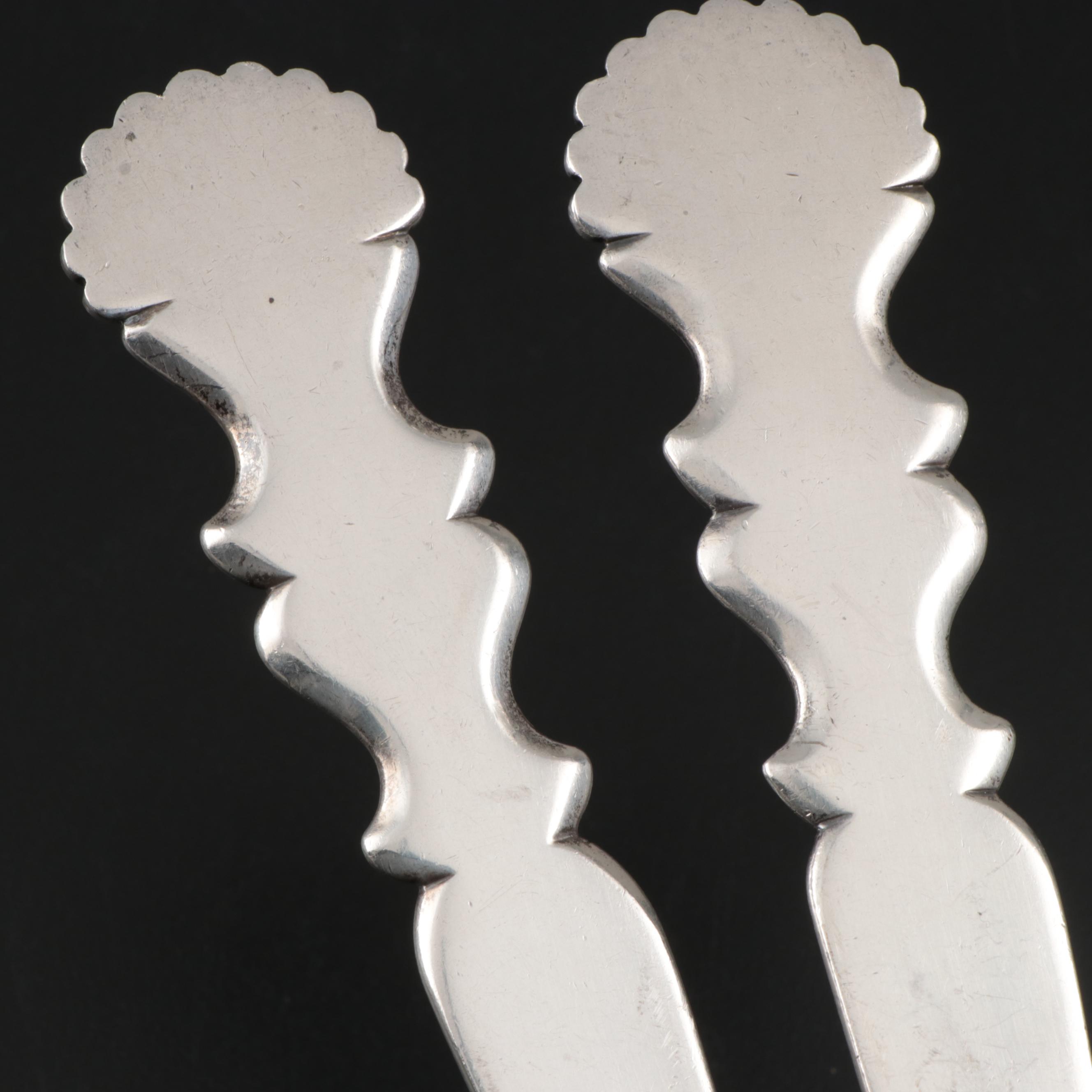 Sanborns Mexican Sterling Silver Salad Serving Set, Mid-20th C.