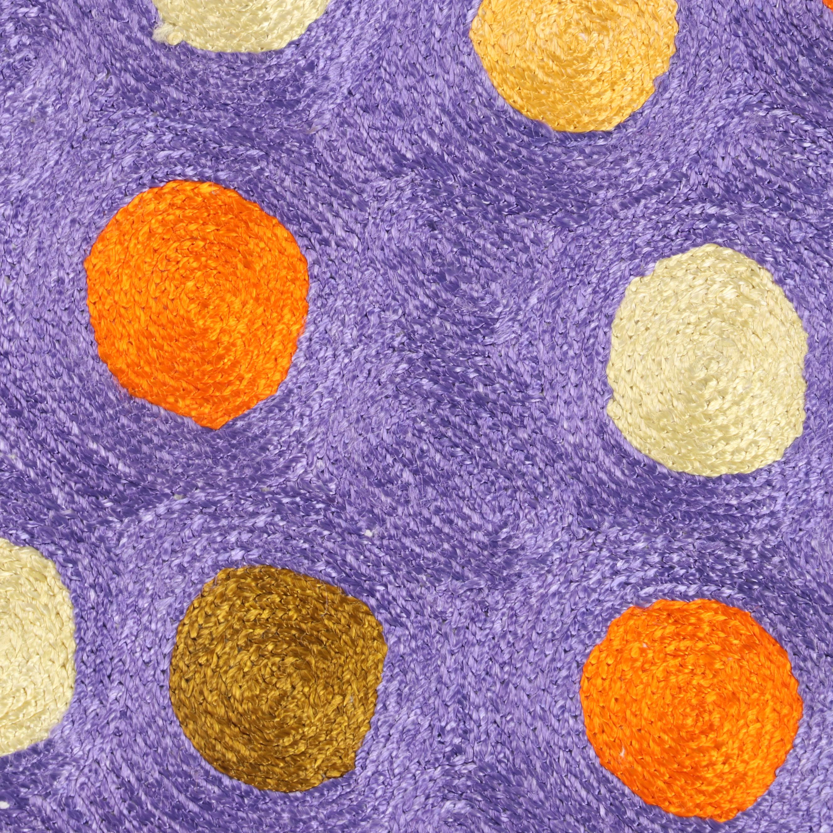 Indian Kashmiri Embroidered Cat Wall Hanging in the Manner of Laurel Burch