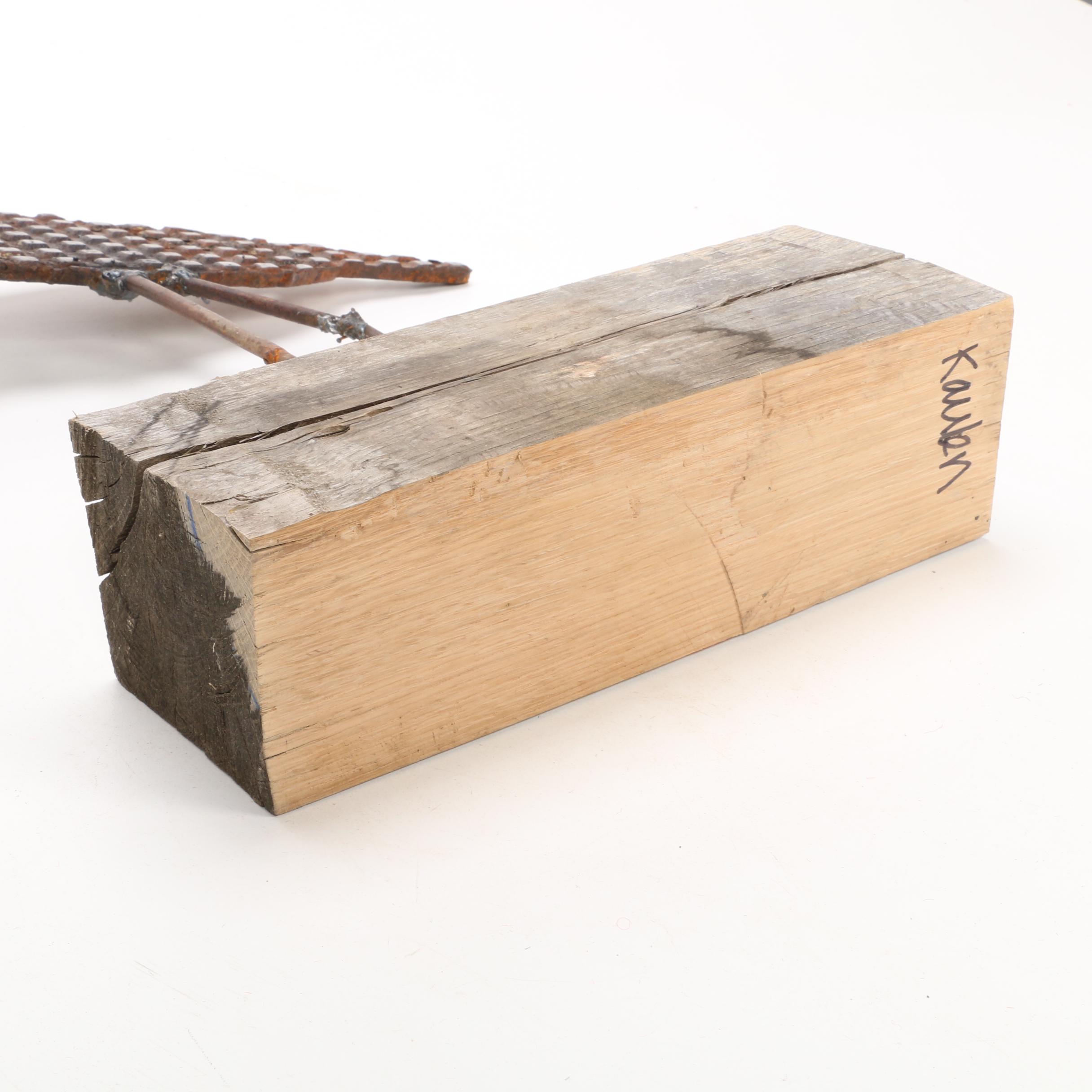 Tim Kaulen Welded Iron Heron Sculpture, 21st Century