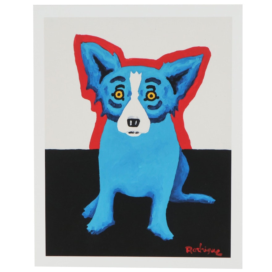 Giclée after George Rodrigue of Blue Dog, 21st Century