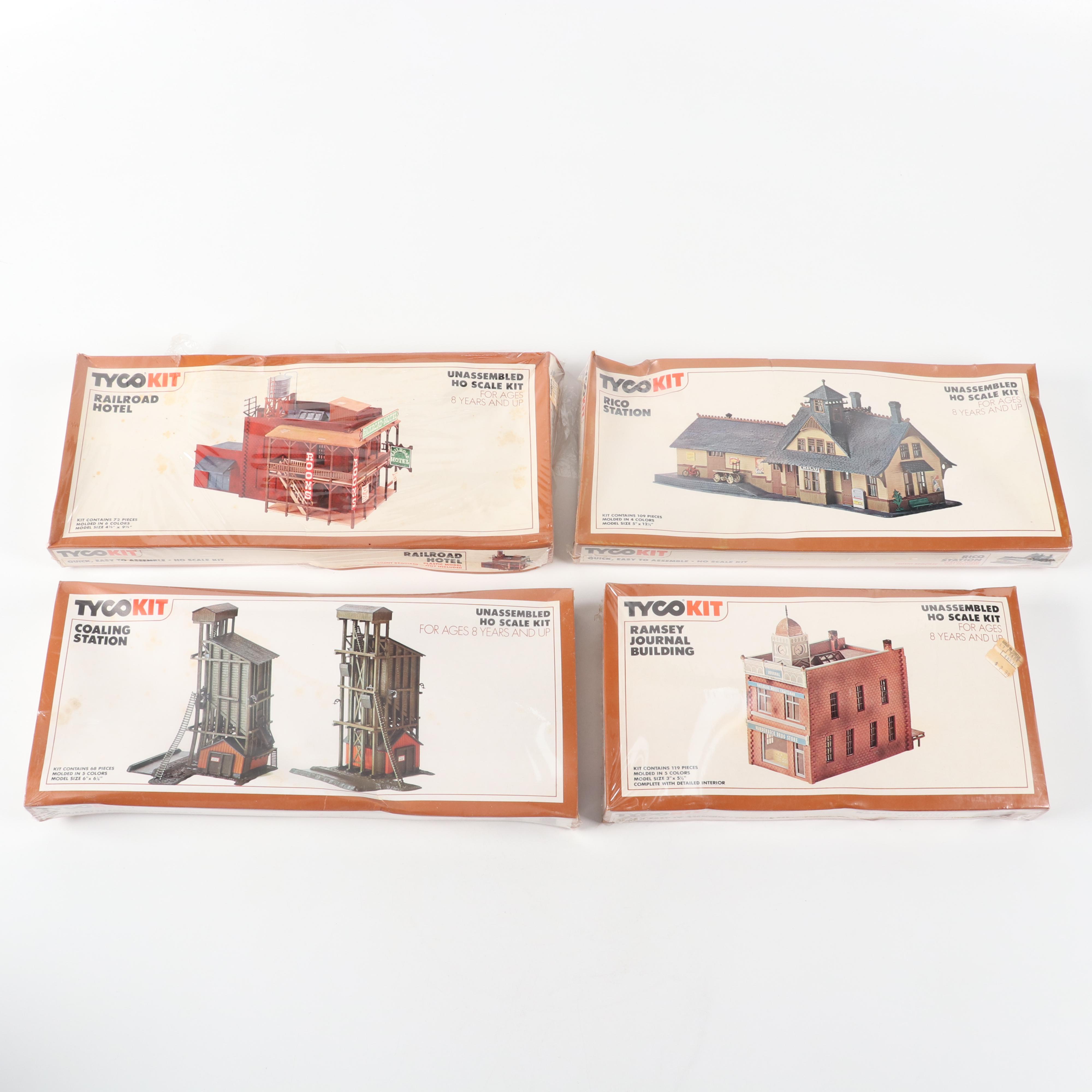 TycoKit HO Scale Buildings, Including Ma's Place and Village Blacksmith