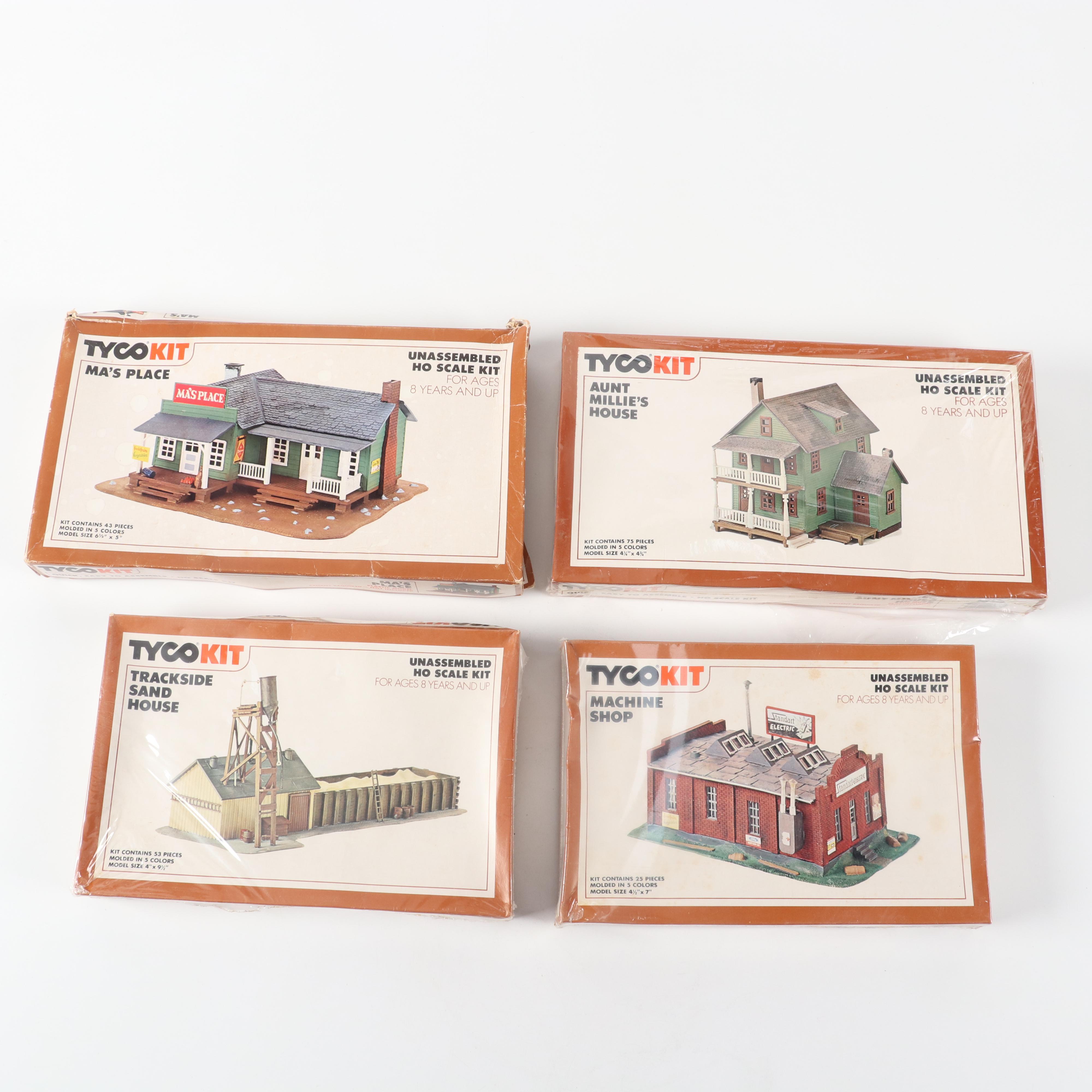 TycoKit HO Scale Buildings, Including Ma's Place and Village Blacksmith