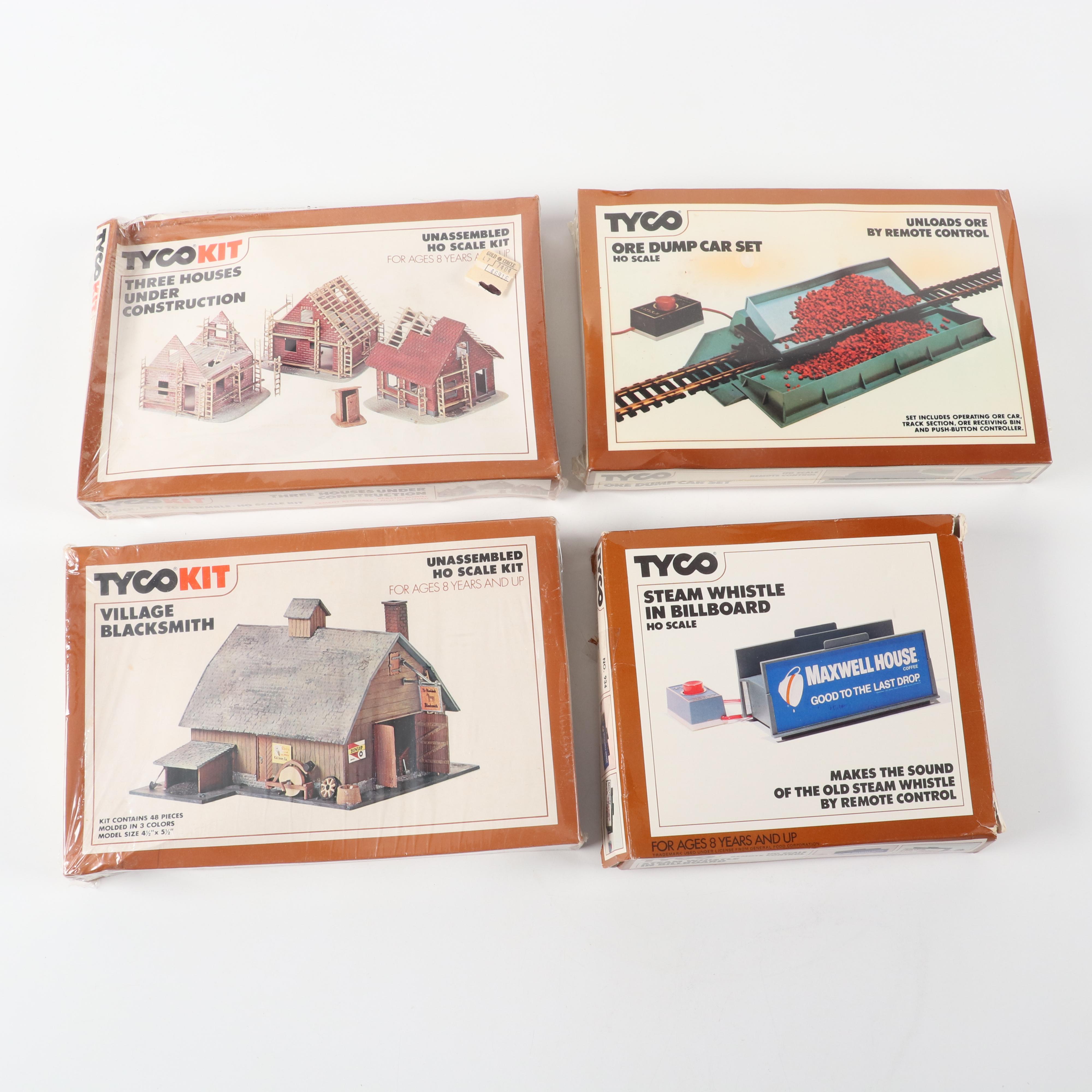 TycoKit HO Scale Buildings, Including Ma's Place and Village Blacksmith