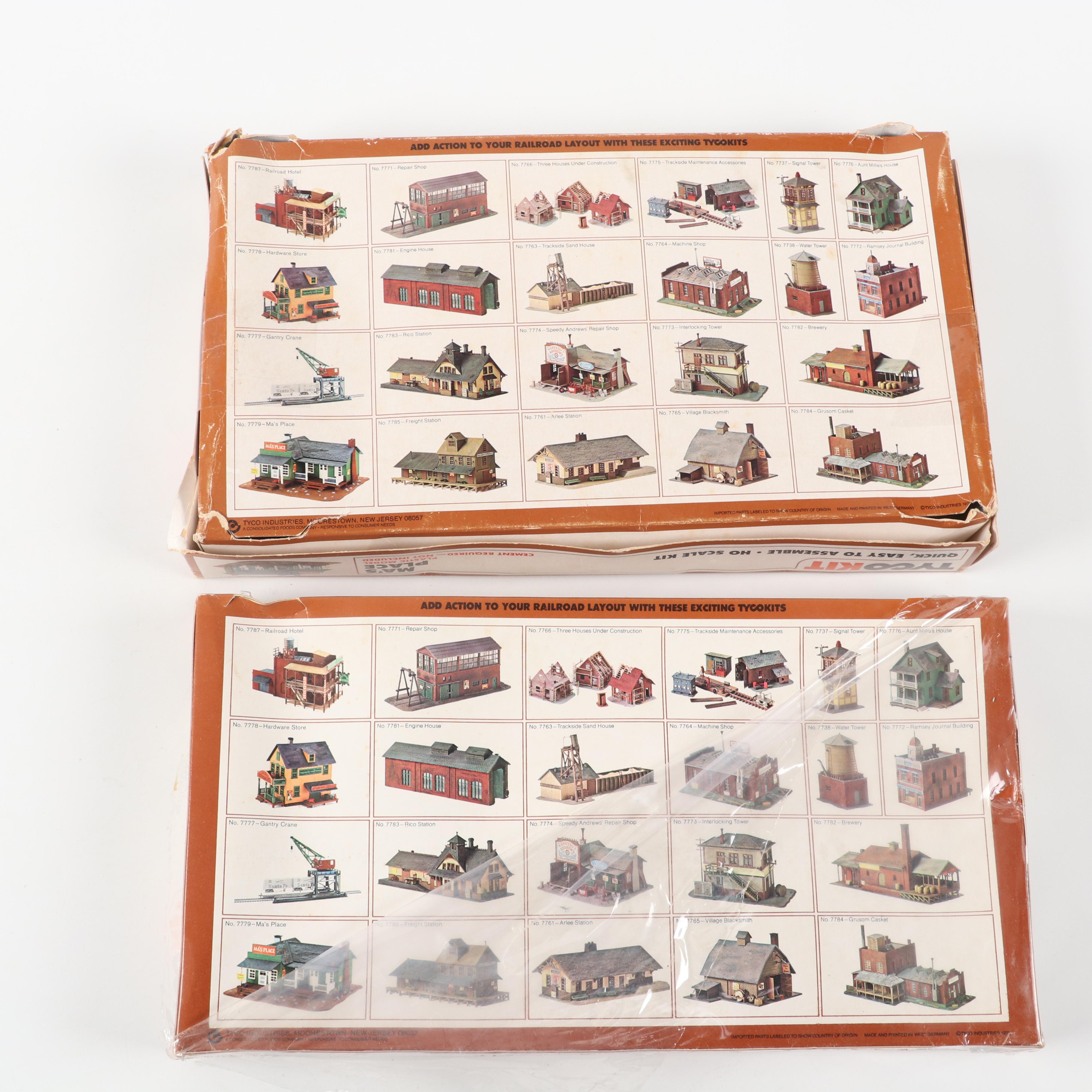 TycoKit HO Scale Buildings, Including Ma's Place and Village Blacksmith