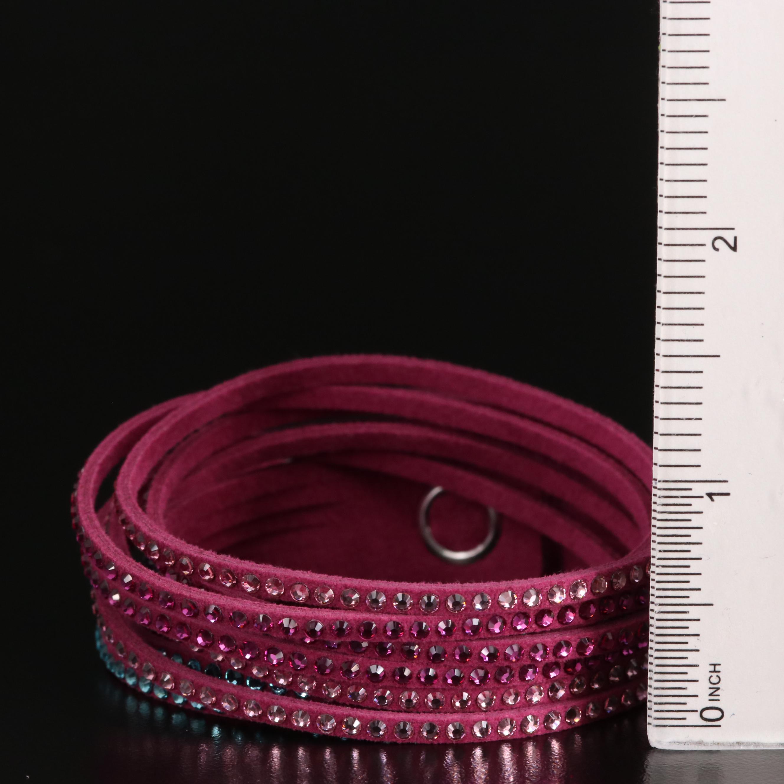 Swarovski Crystal "Suede Wrap Bracelets