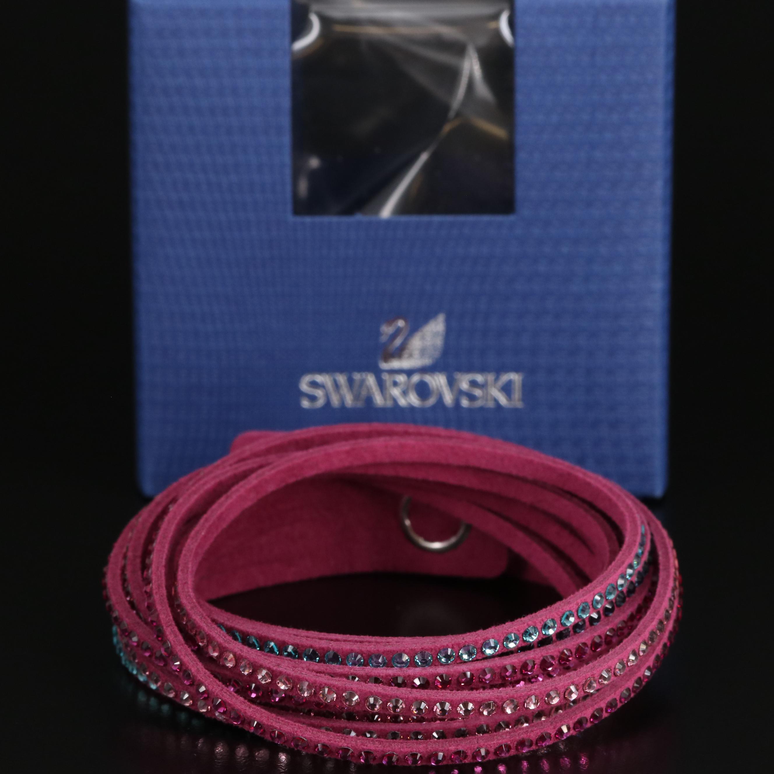 Swarovski Crystal "Suede Wrap Bracelets