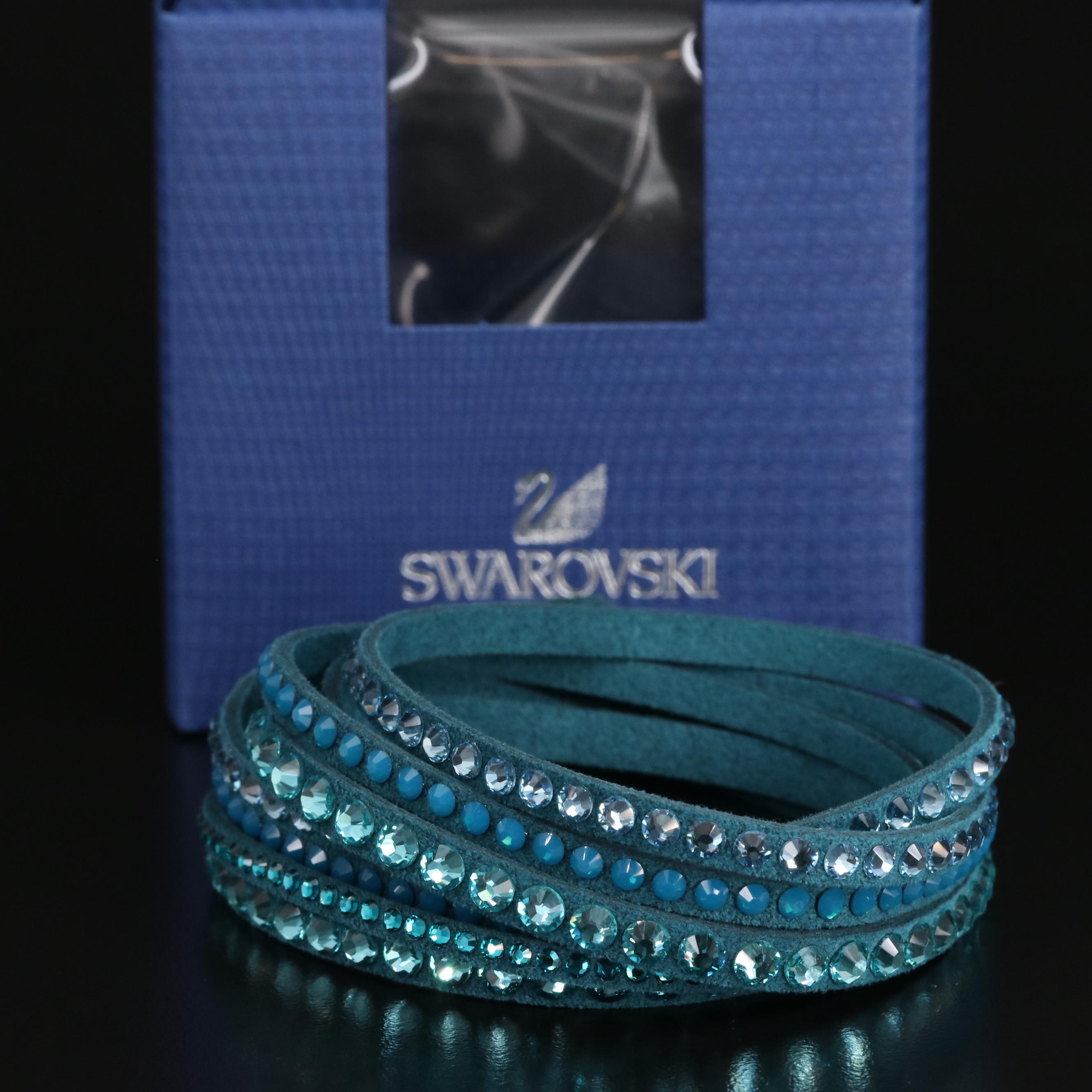 Swarovski Crystal "Suede Wrap Bracelets