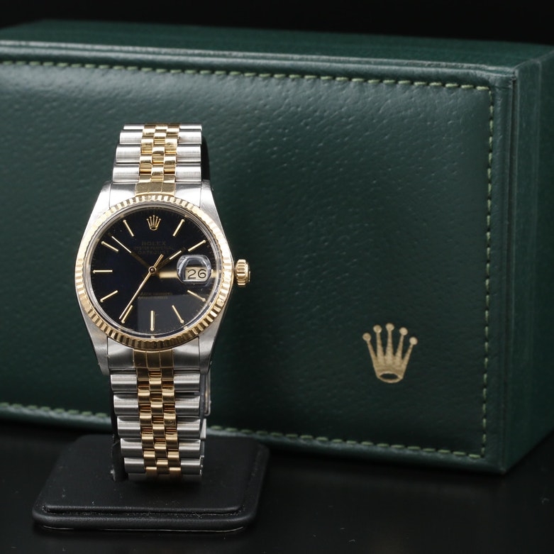 1985 Rolex Datejust 18K and Stainless Steel Automatic Watch