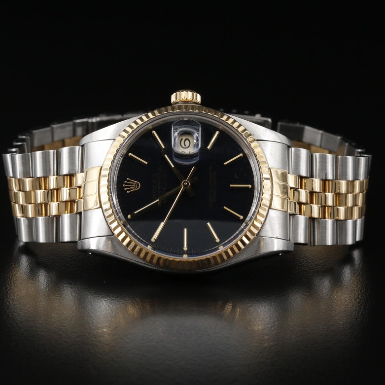 1985 Rolex Datejust 18K and Stainless Steel Automatic Watch