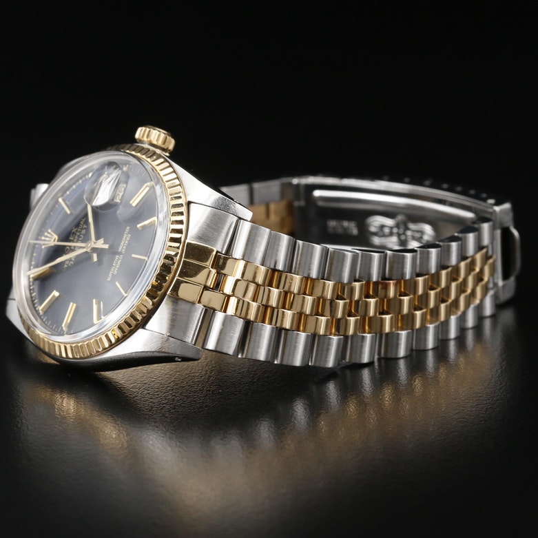 1985 Rolex Datejust 18K and Stainless Steel Automatic Watch