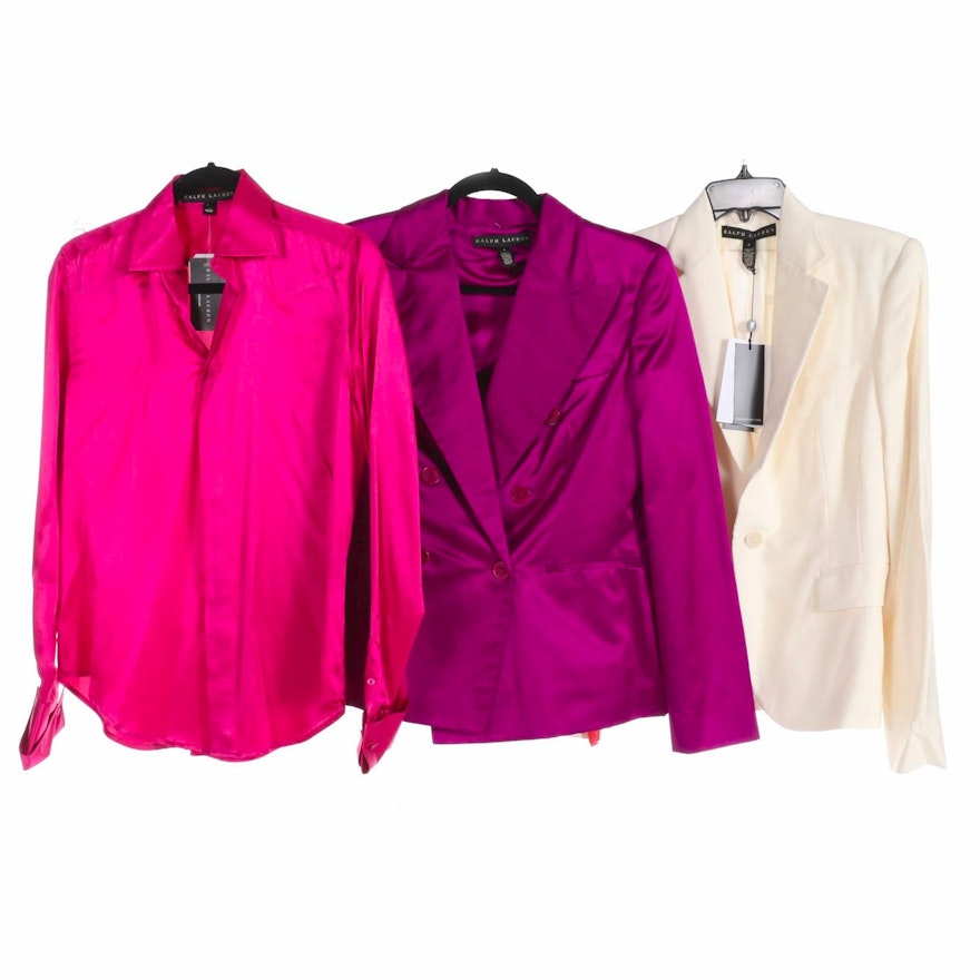 Ralph Lauren Black Label Silk Blouse with Blazers