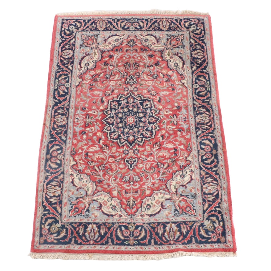 3'9 x 6'2 Hand-Knotted Persian Nahavand Wool  Rug