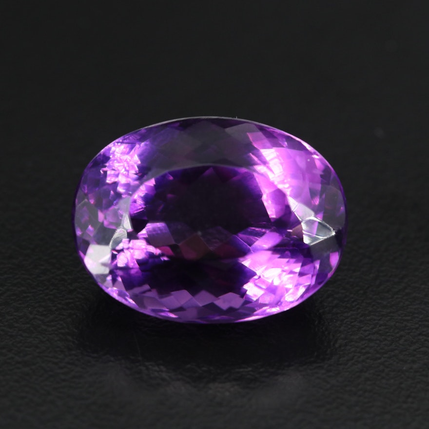 Loose 26.00 CT Oval Faceted Amethyst