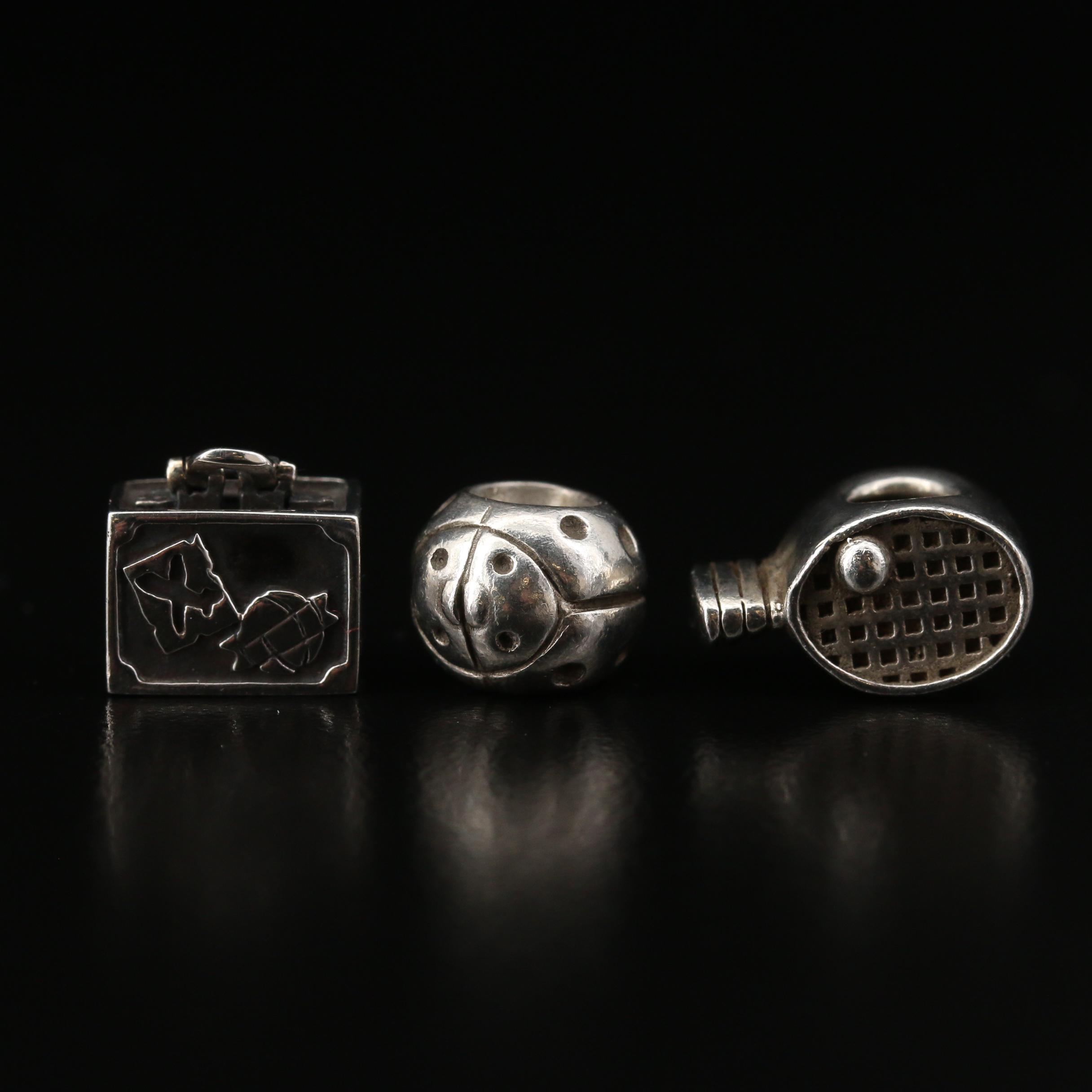 Sterling Enamel Charm Pendants Featuring Disney Mini Mouse