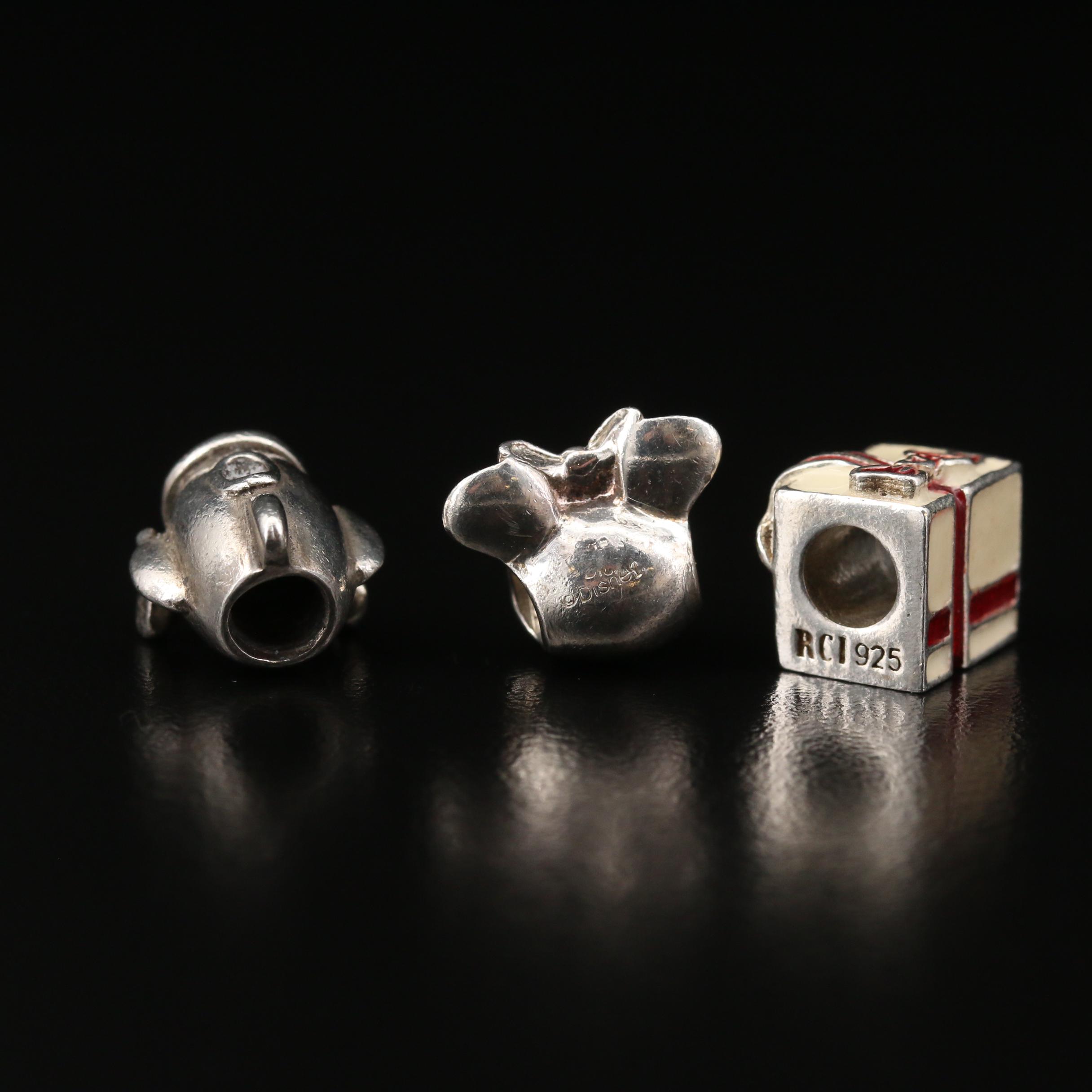 Sterling Enamel Charm Pendants Featuring Disney Mini Mouse