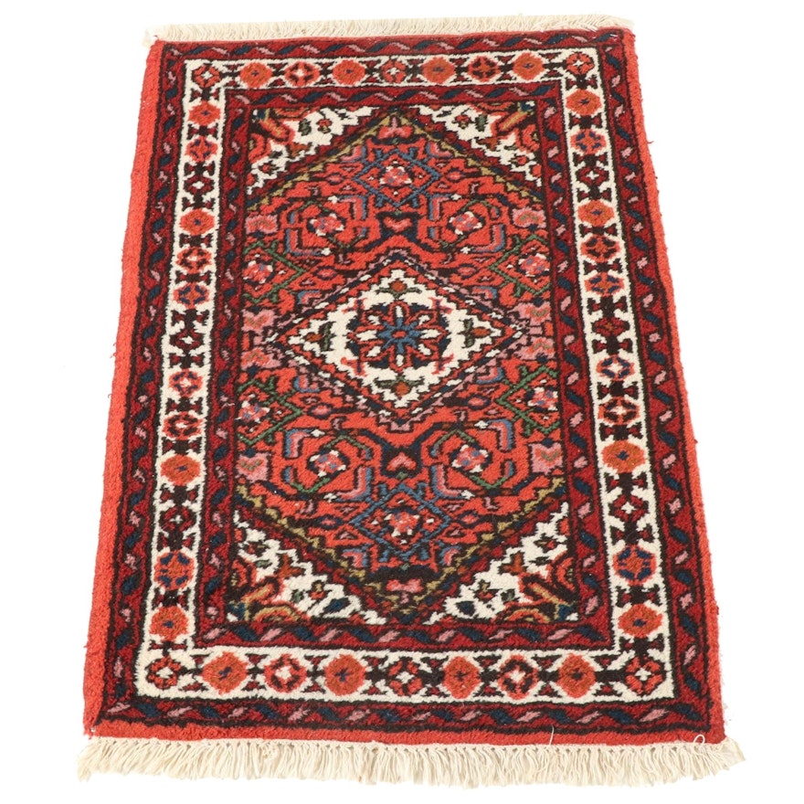 2'0 x 3'3 Hand-Knotted Indo Persian Malayer Accent Rug, 1990s