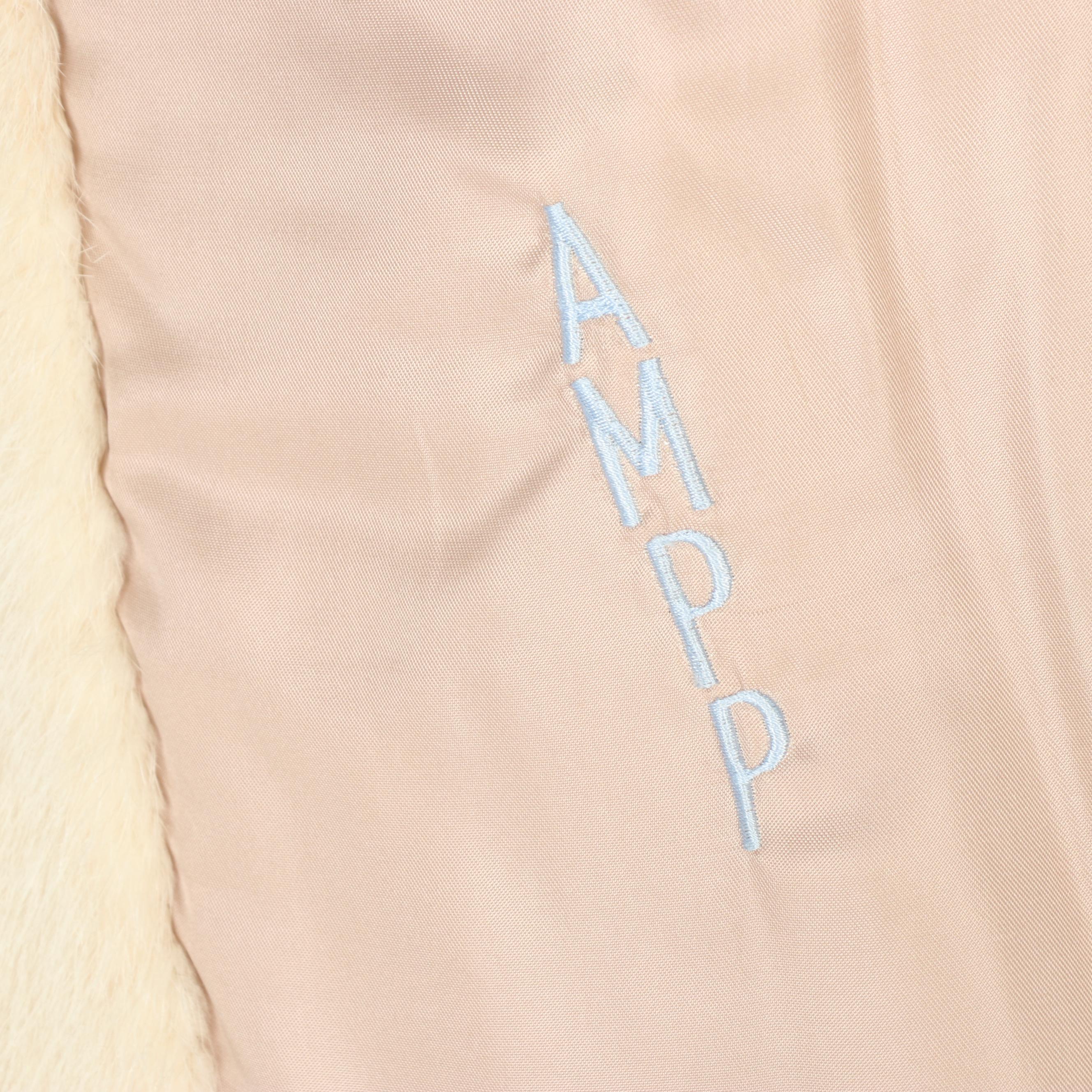 Thomas E. McElroy Mink Fur Swing Coat with Banded Cuffs