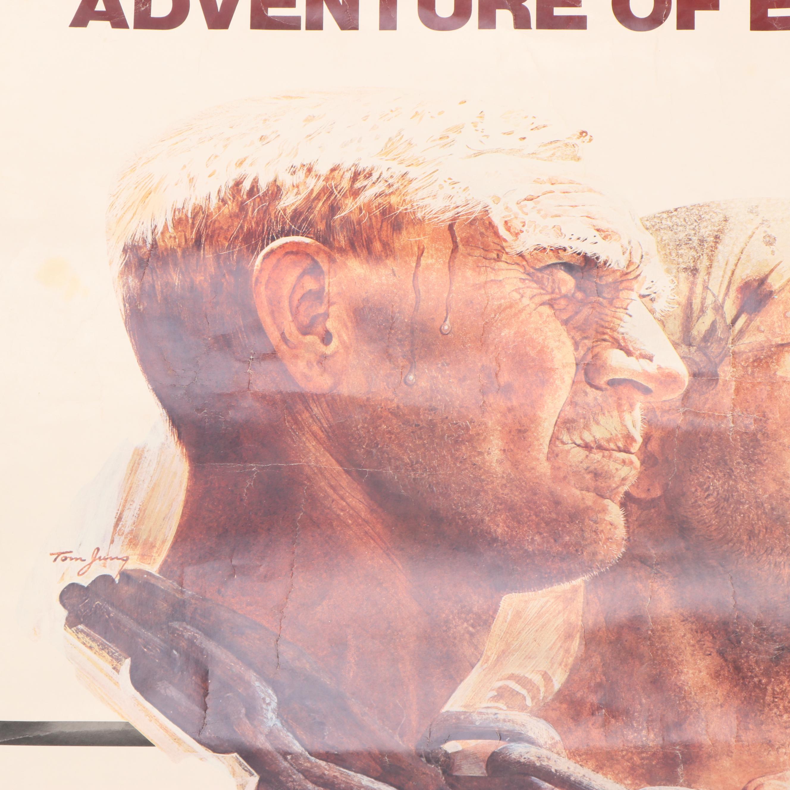 "Papillon" Movie Poster Featuring Steve McQueen and Dustin Hoffman, 1973