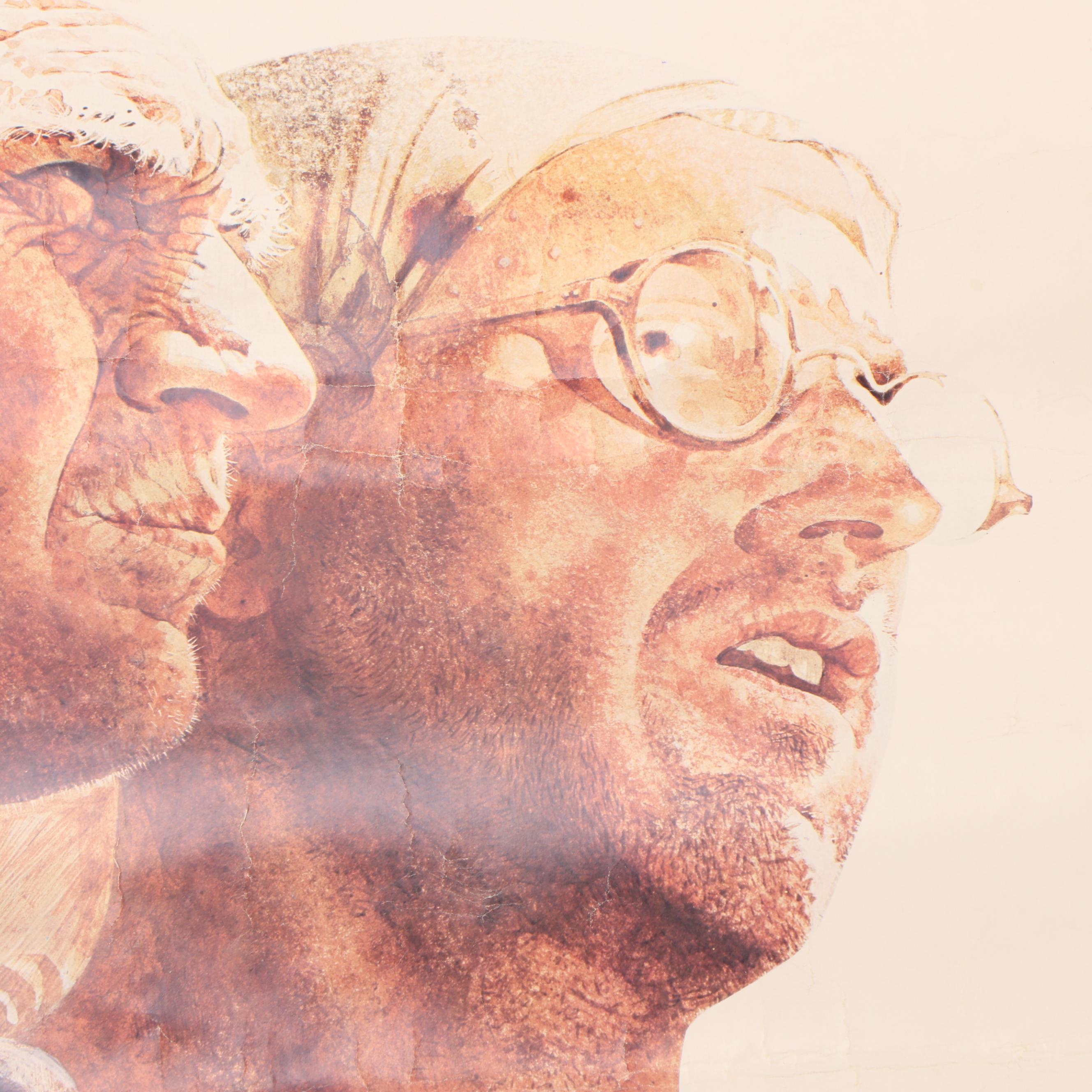 "Papillon" Movie Poster Featuring Steve McQueen and Dustin Hoffman, 1973