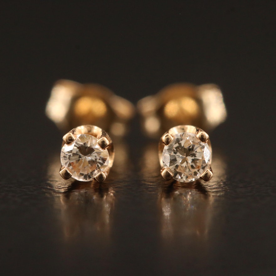 14K 0.10 CTW Diamond Stud Earrings