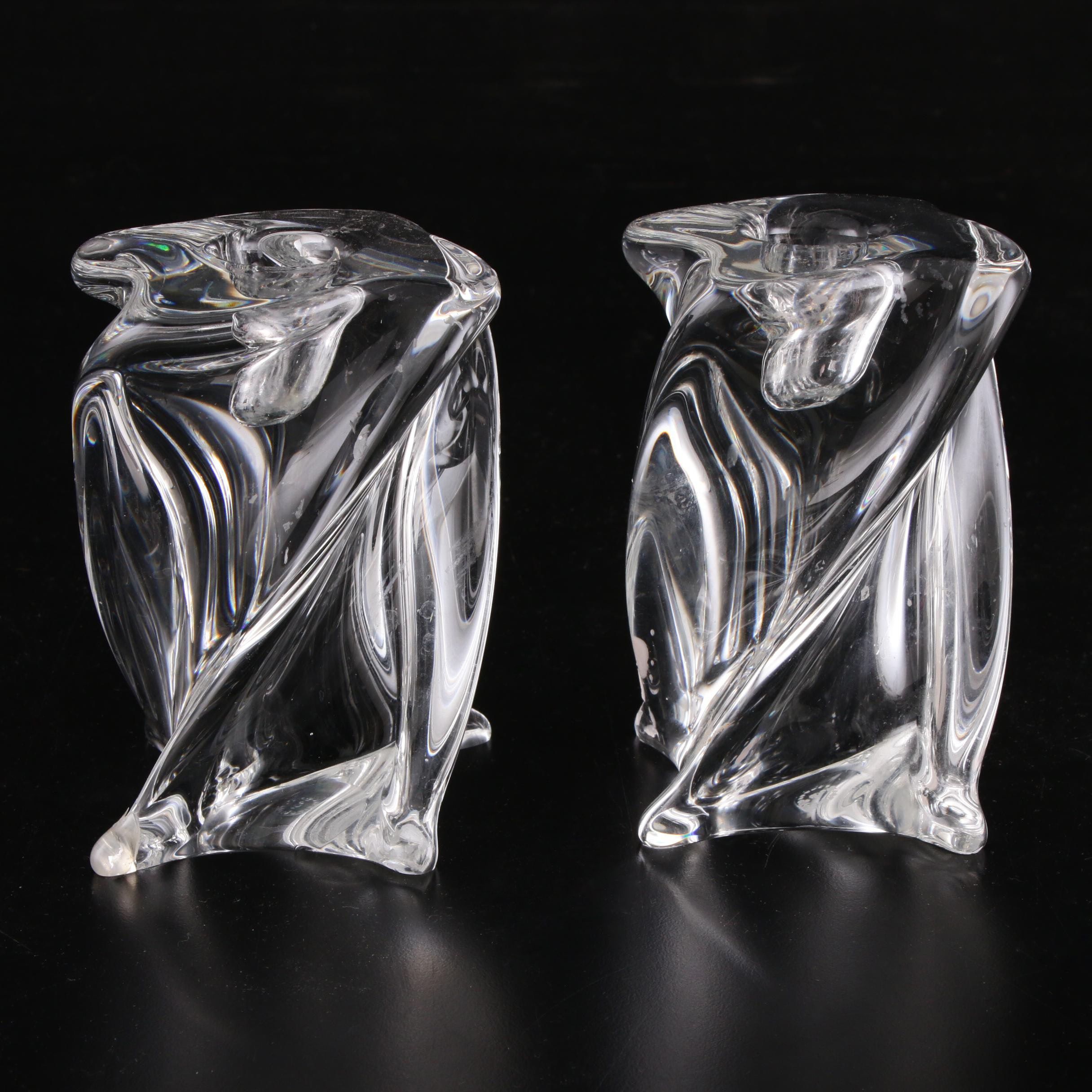 Baccarat "Odilon" Crystal Candlestick Holders