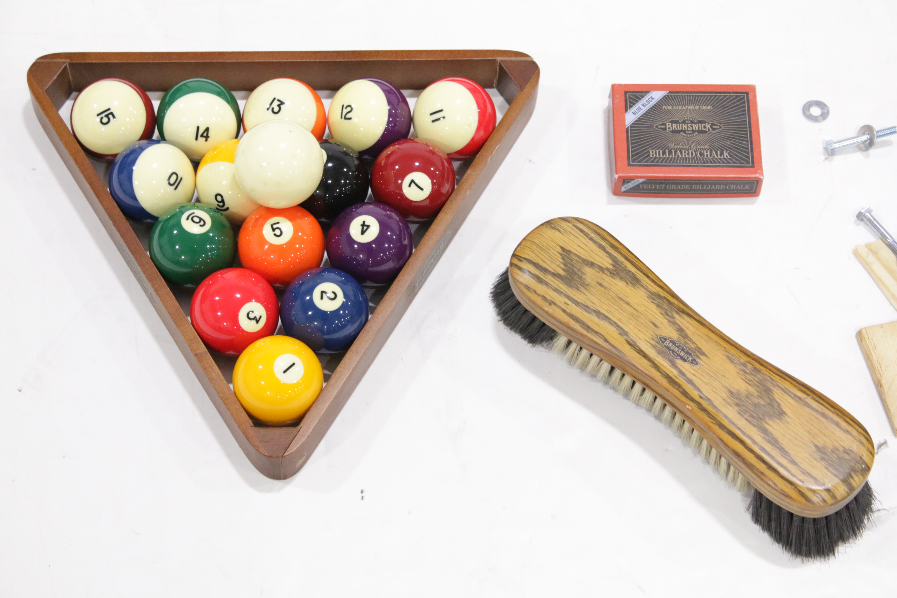 Brunswick Treviso 8 Foot Pool Table with Accessories, Late 20th Century