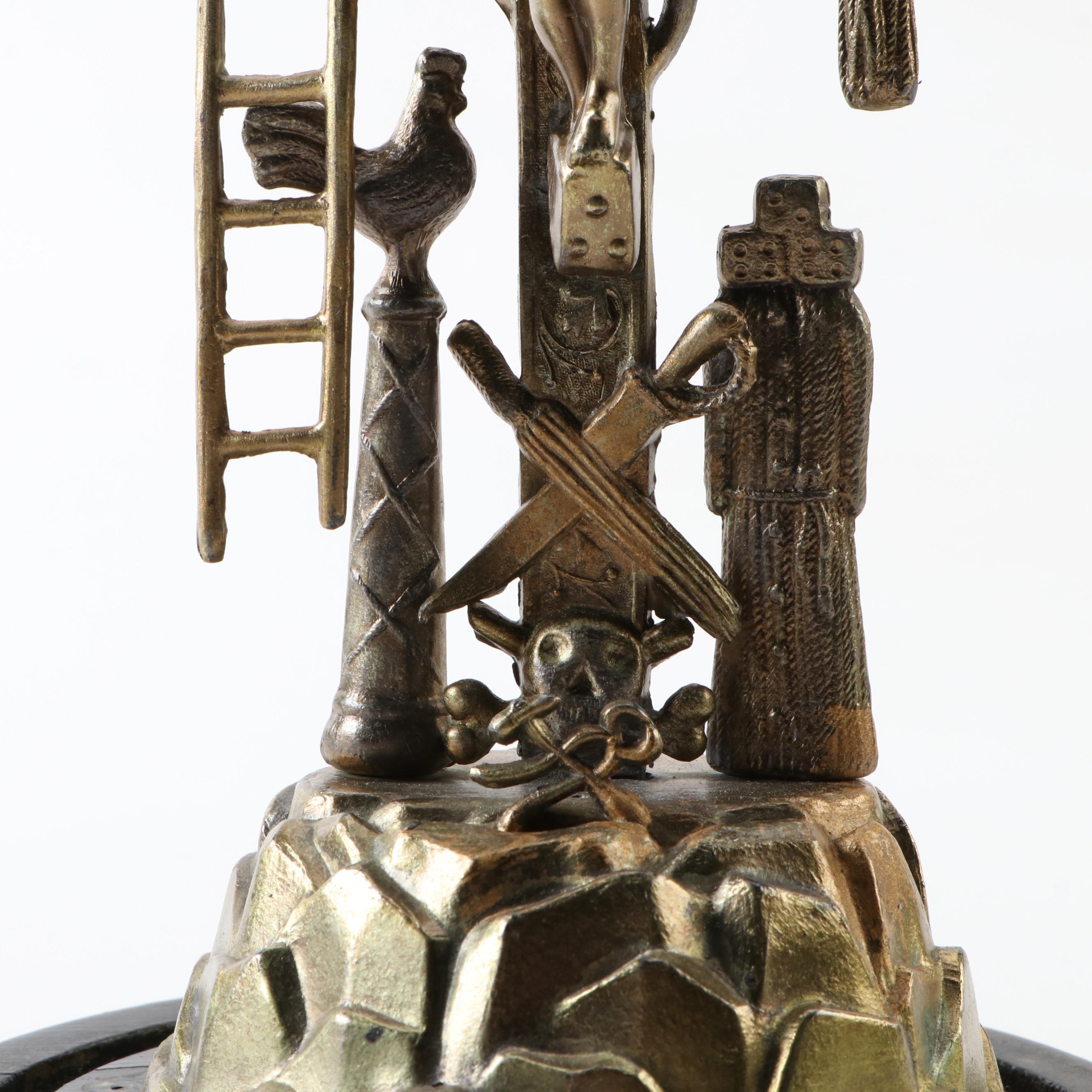 Arma Christi Instruments of Passion Crucifix with Base and Cloche