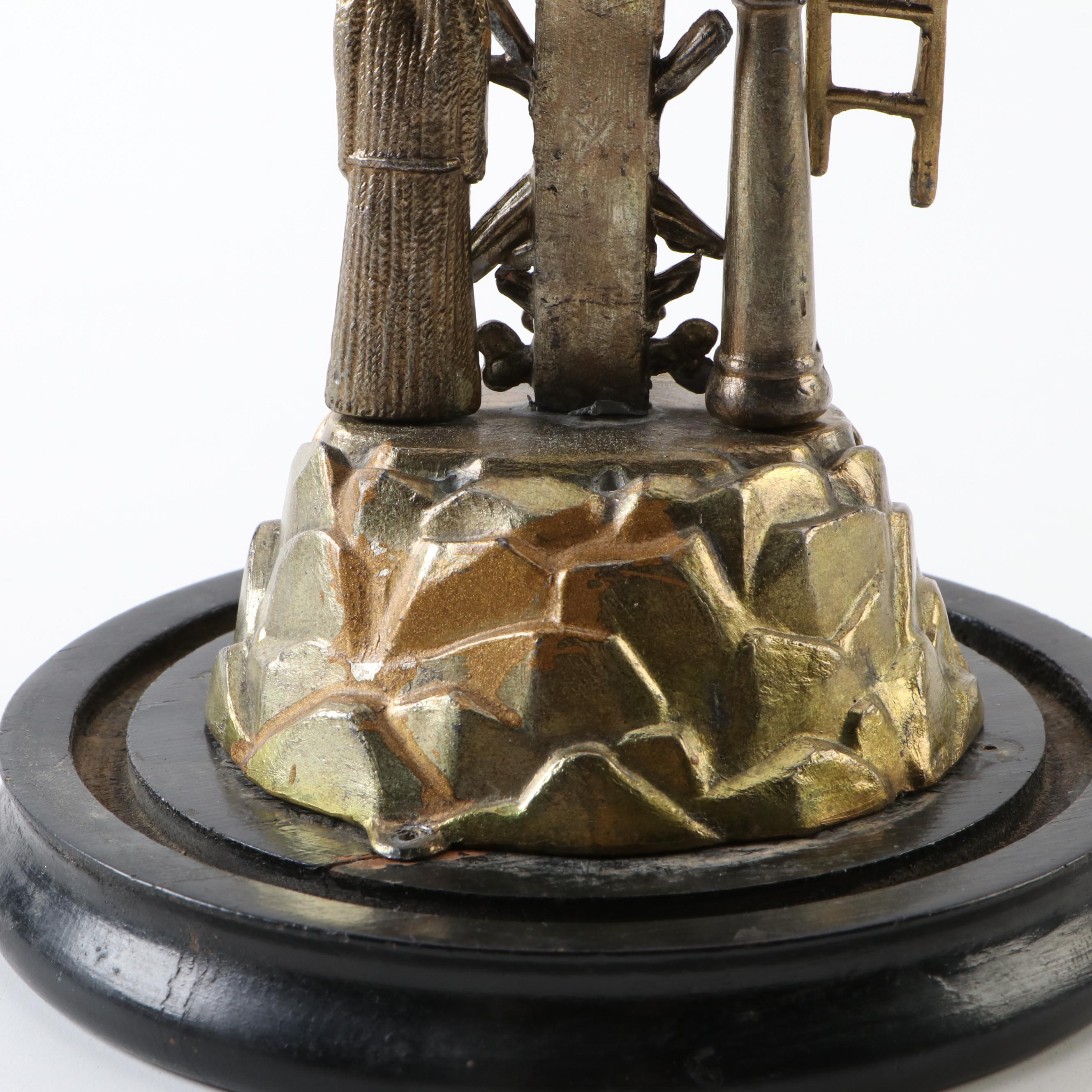 Arma Christi Instruments of Passion Crucifix with Base and Cloche