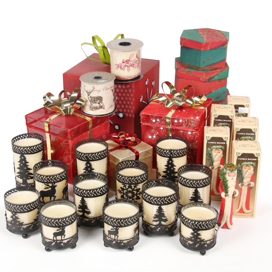 Christmas Ornaments, Candle Holders and Table Decor