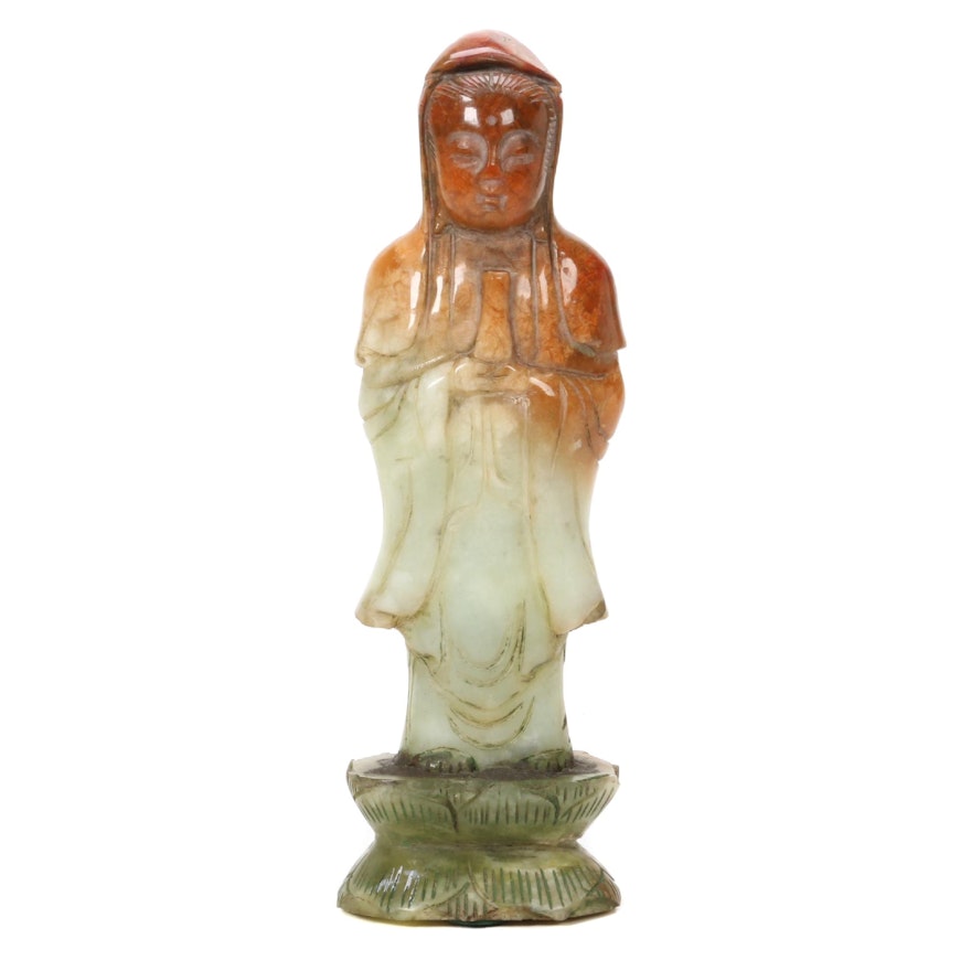 Chinese Soapstone Carved Bodhisattva