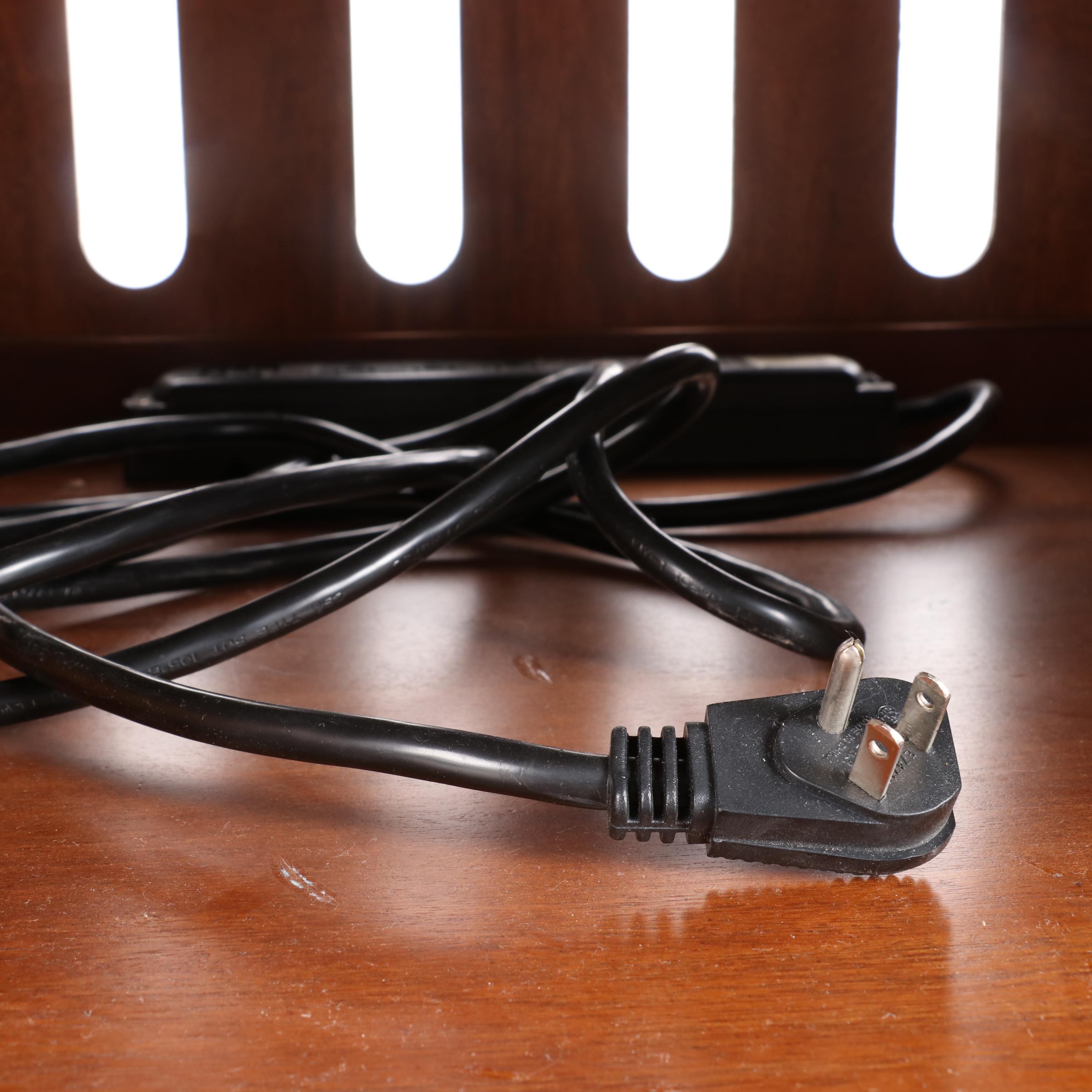 Ethan Allen Contemporary Walnut Media Console with Back Panel