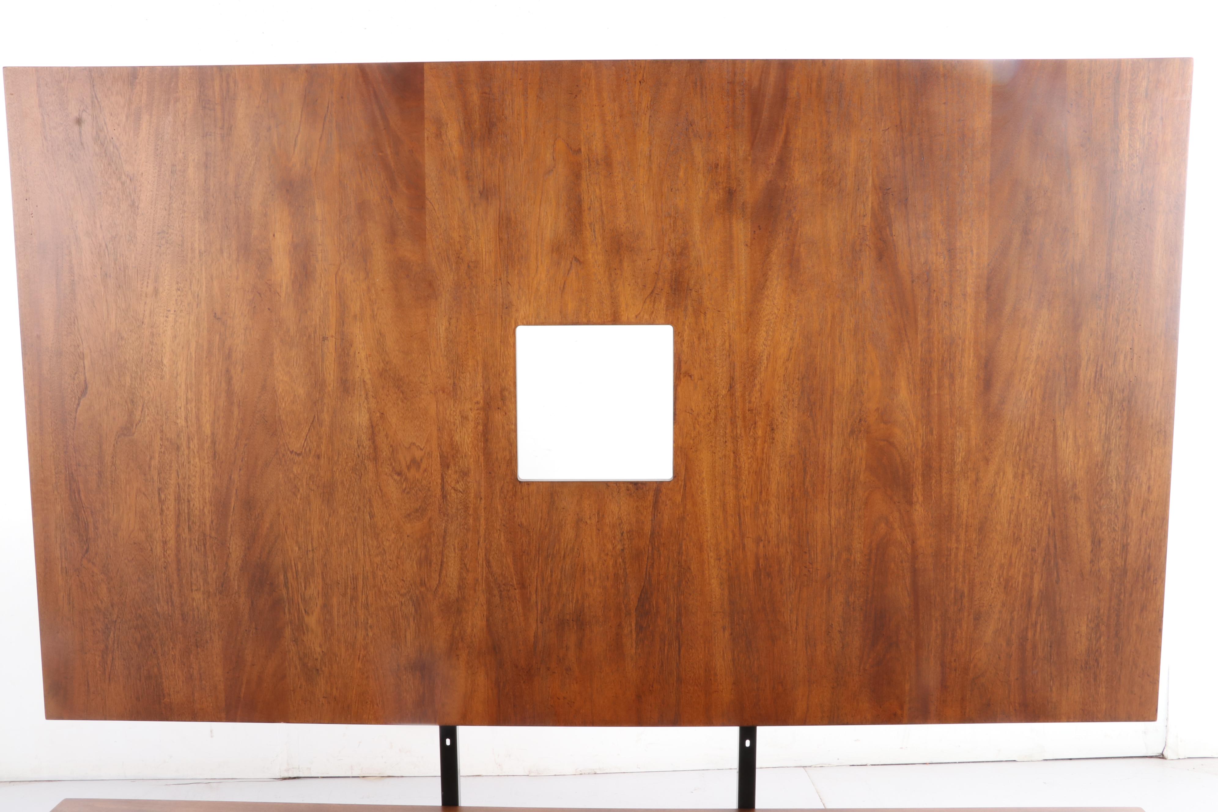 Ethan Allen Contemporary Walnut Media Console with Back Panel