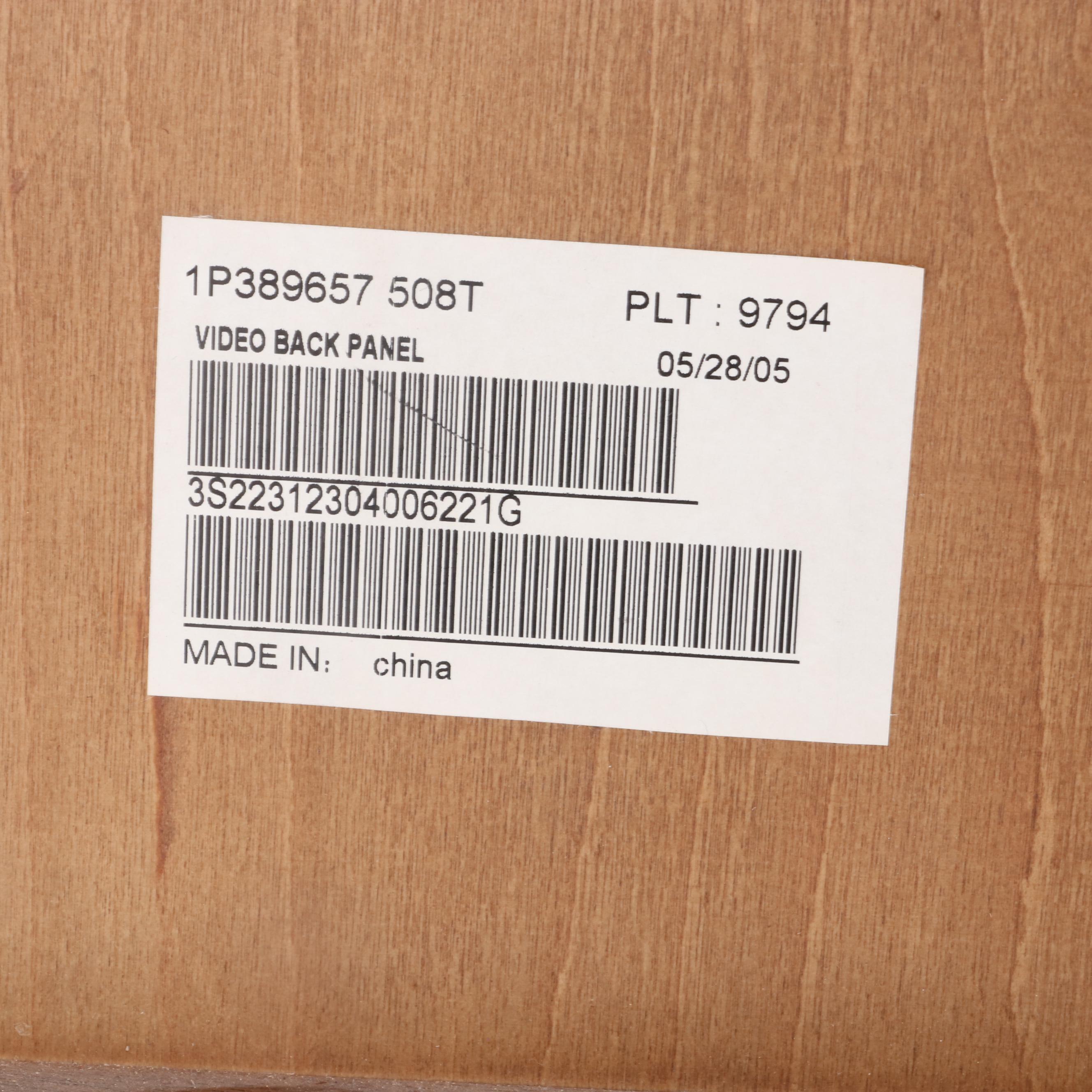 Ethan Allen Contemporary Walnut Media Console with Back Panel