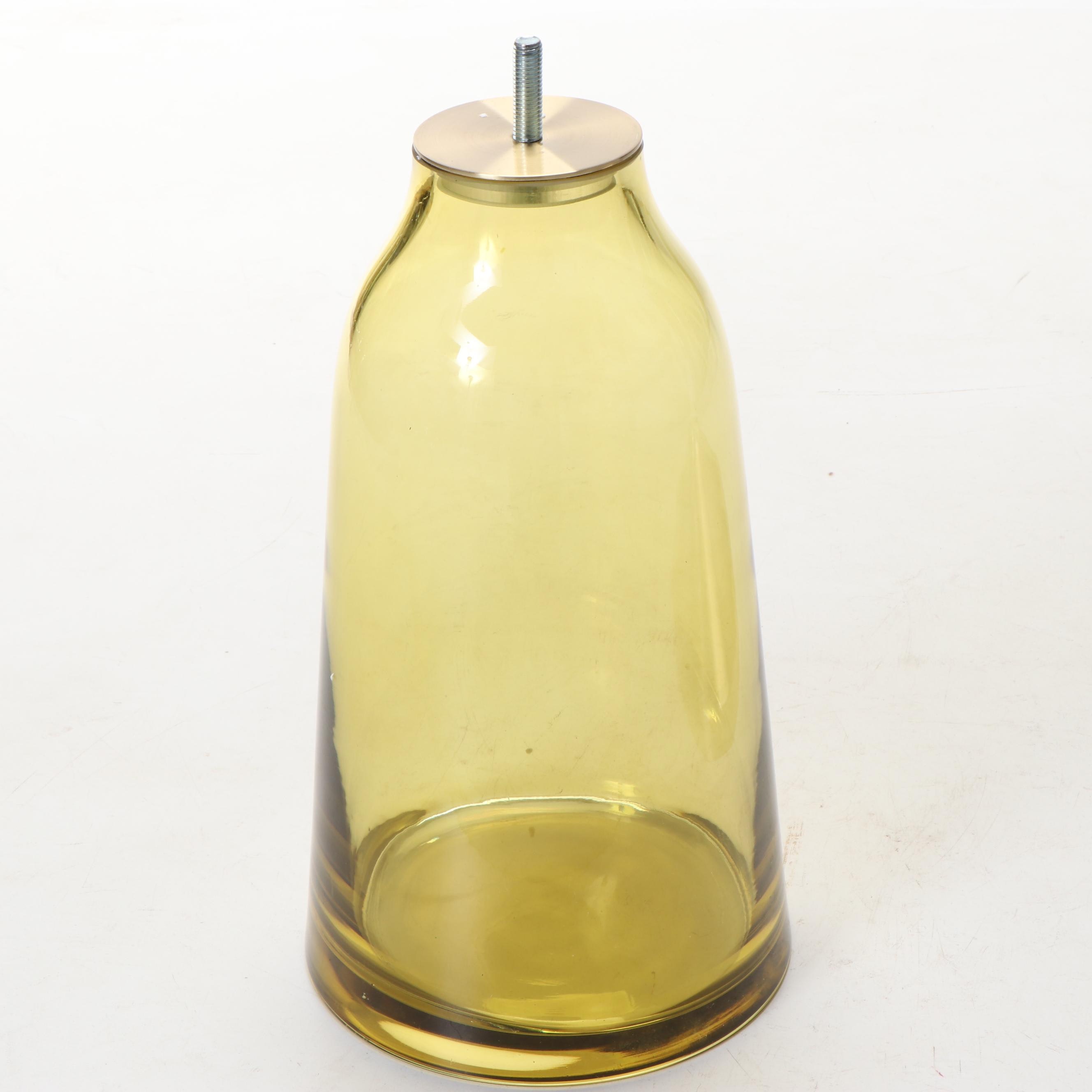 Modern Brass and Glass Side Table