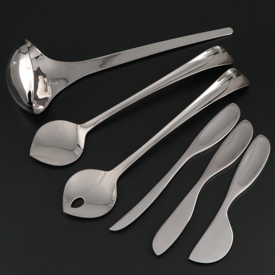Georg Jensen "Duo" and Other Stainless Steel Serving Utensils