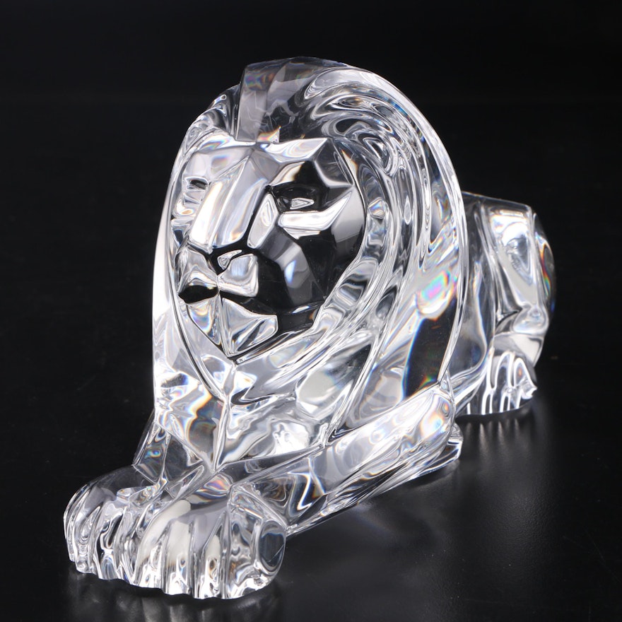 Lloyd Adkins for Steuben "Lion" Art Glass Figurine