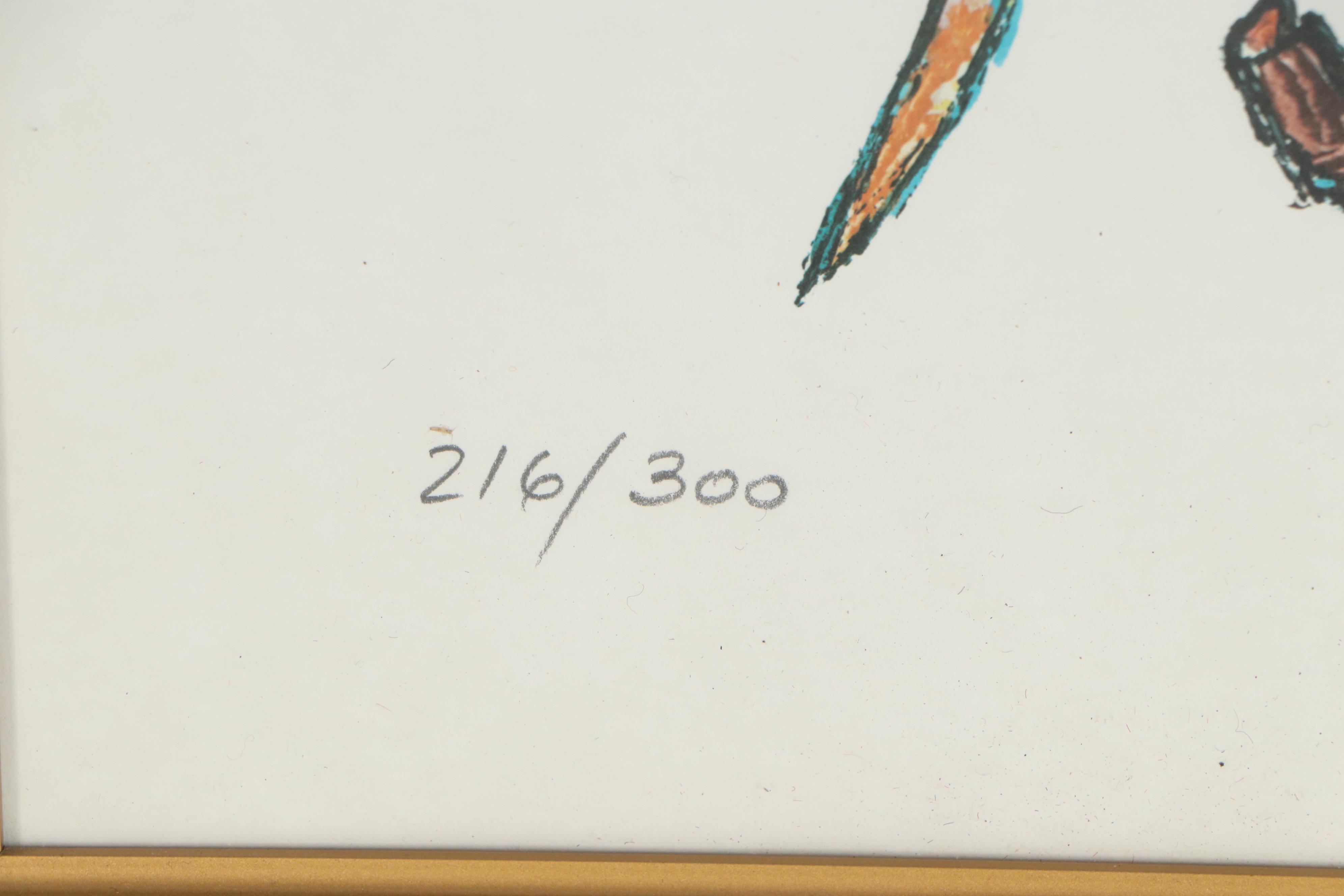 Jovan Obican Lithograph "Celebration," Mid-20th Century