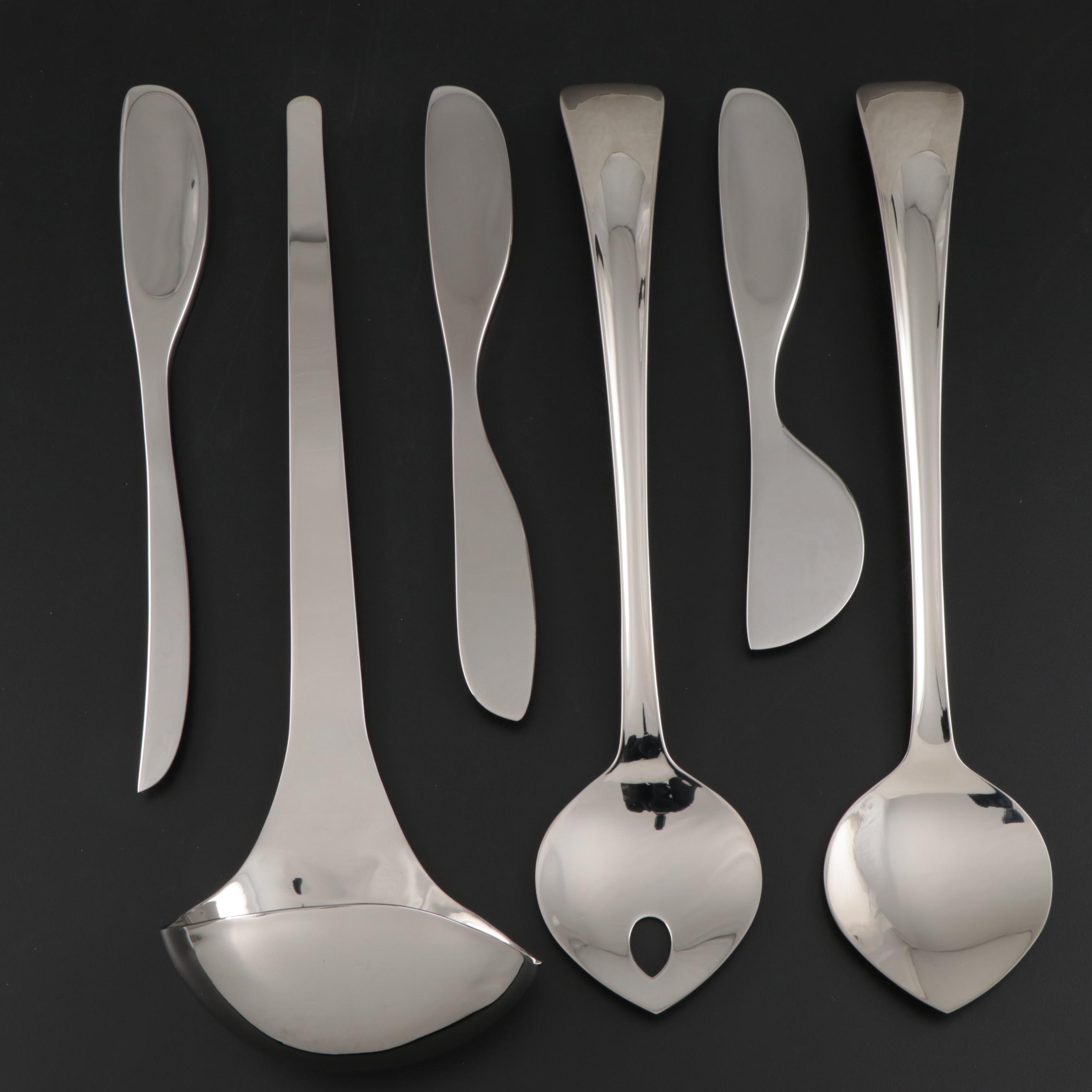 Georg Jensen "Duo" Salads Servers and Other Stainless Steel Serving Utensils