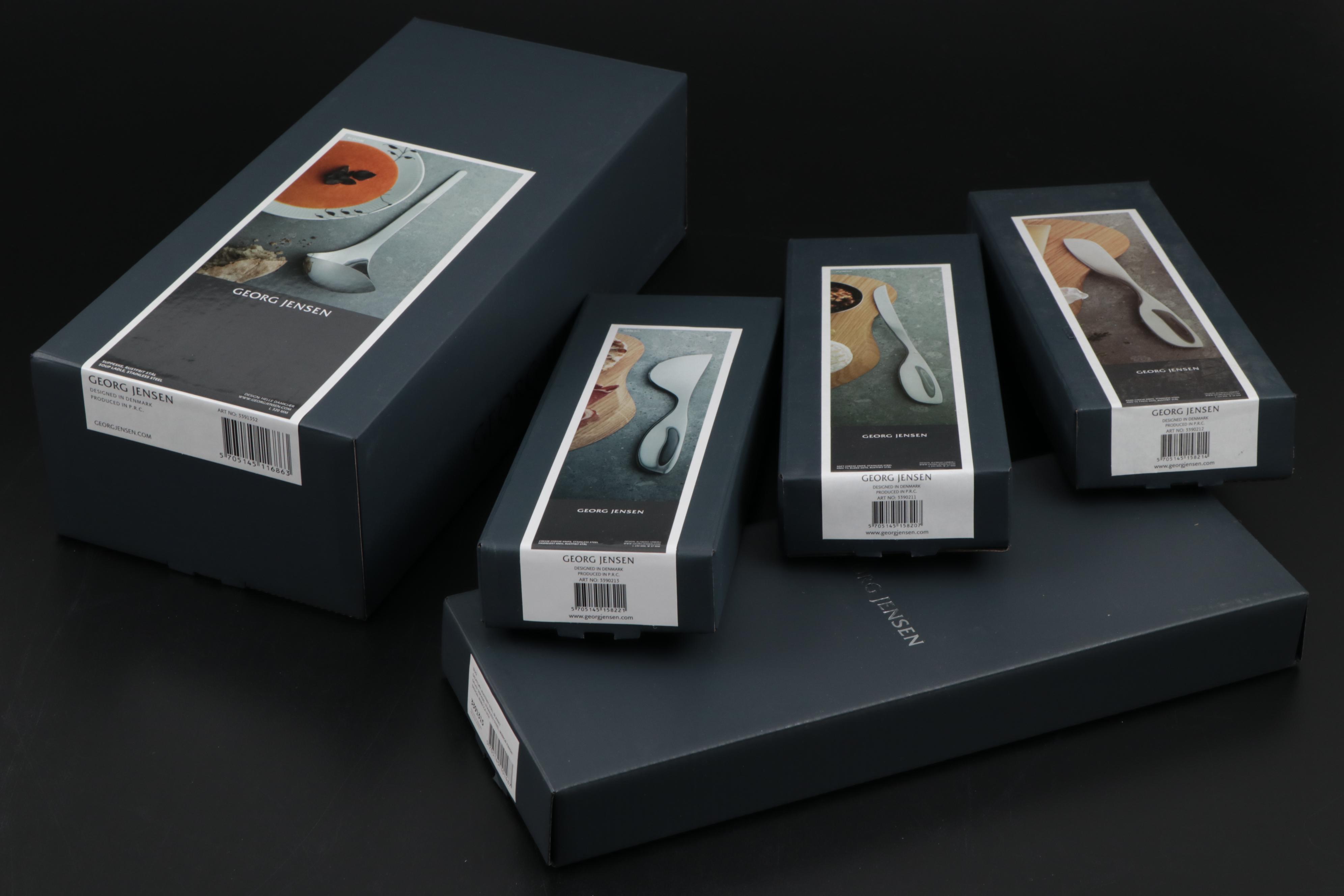 Georg Jensen "Duo" Salads Servers and Other Stainless Steel Serving Utensils