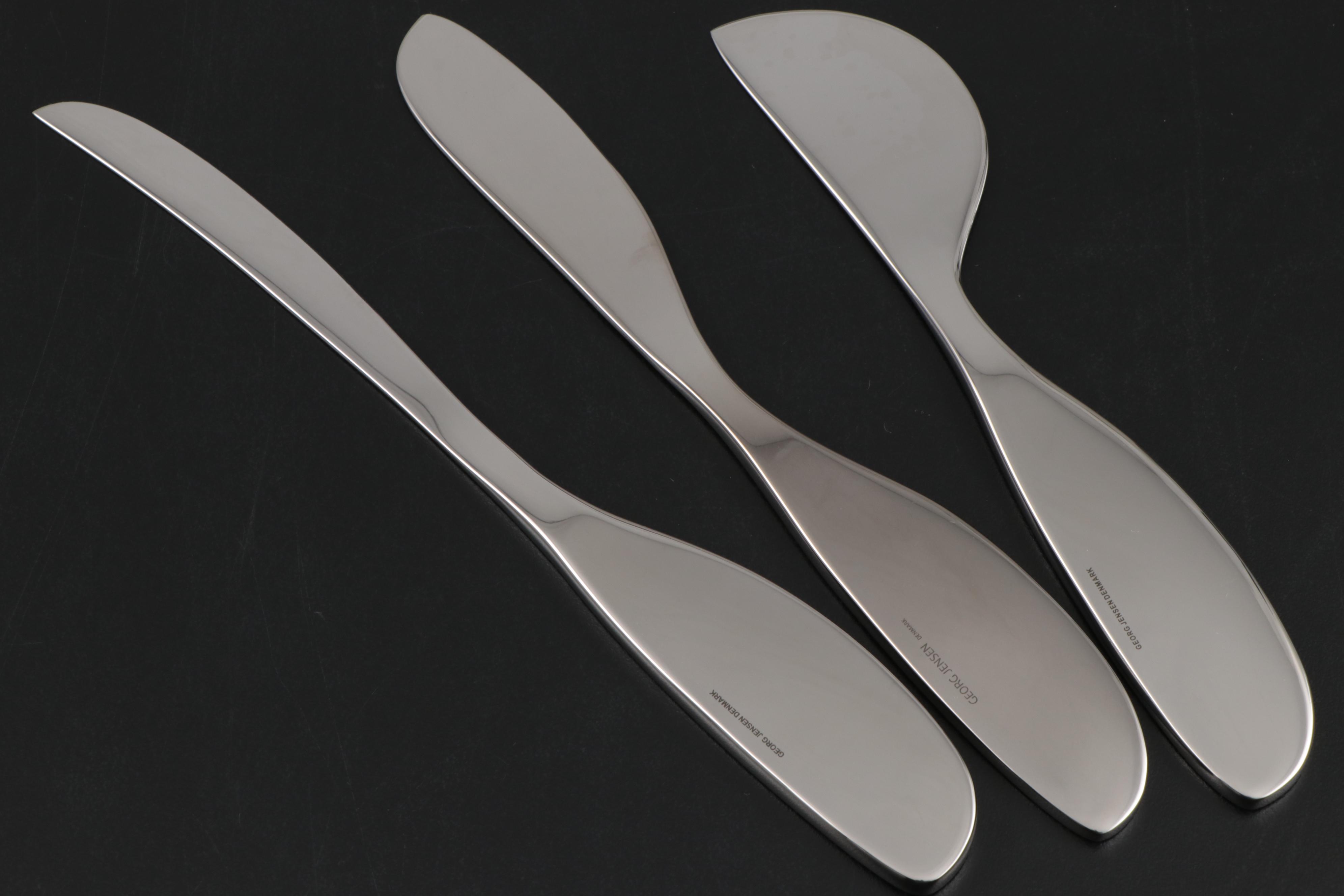 Georg Jensen "Duo" Salads Servers and Other Stainless Steel Serving Utensils