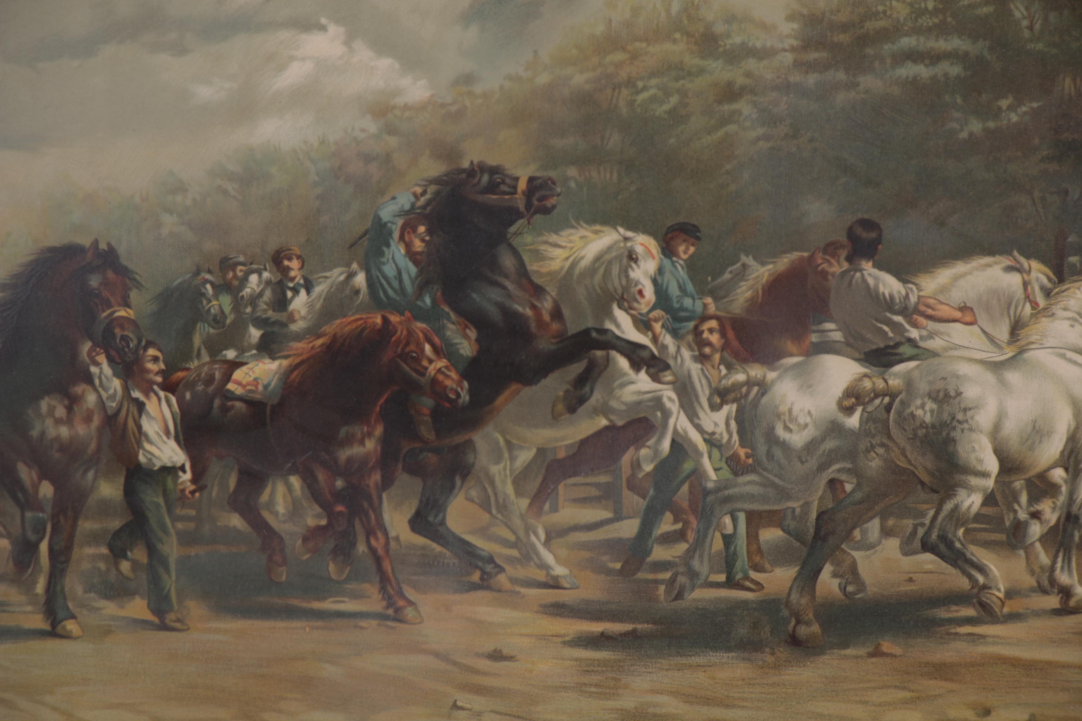 Lithograph after Rosa Bonheur "The Horse Fair," Late 20th Century
