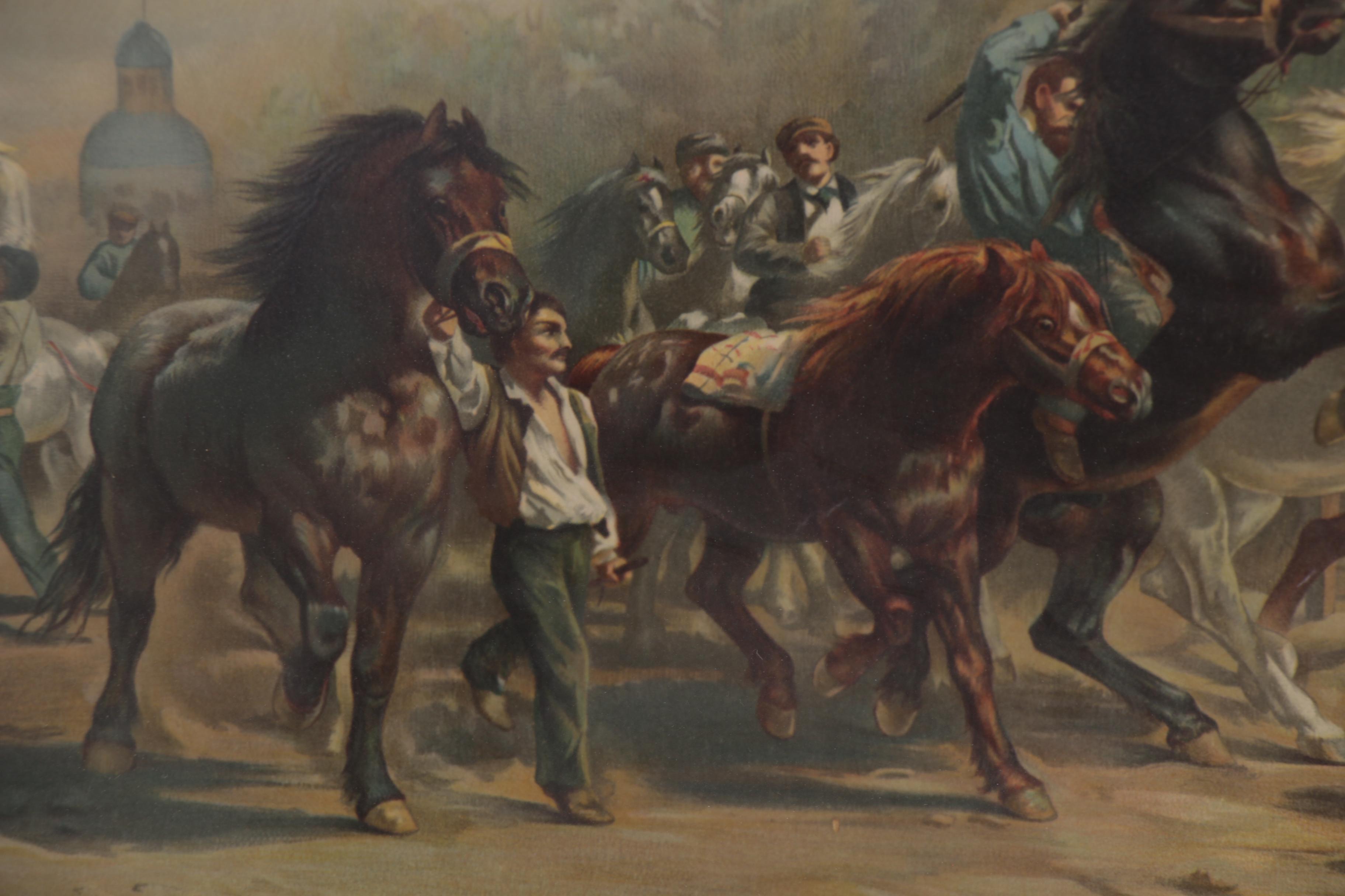 Lithograph after Rosa Bonheur "The Horse Fair," Late 20th Century