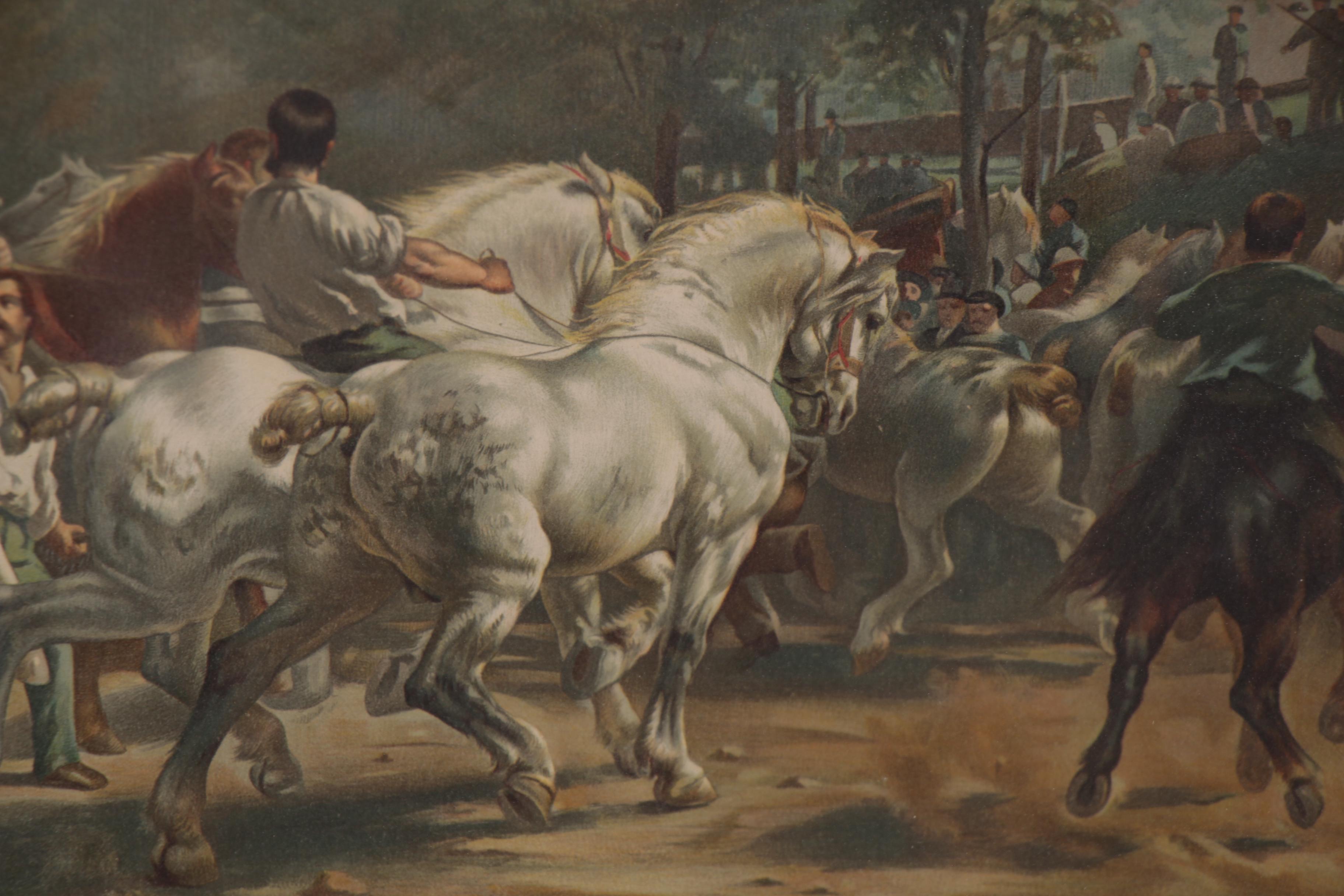 Lithograph after Rosa Bonheur "The Horse Fair," Late 20th Century