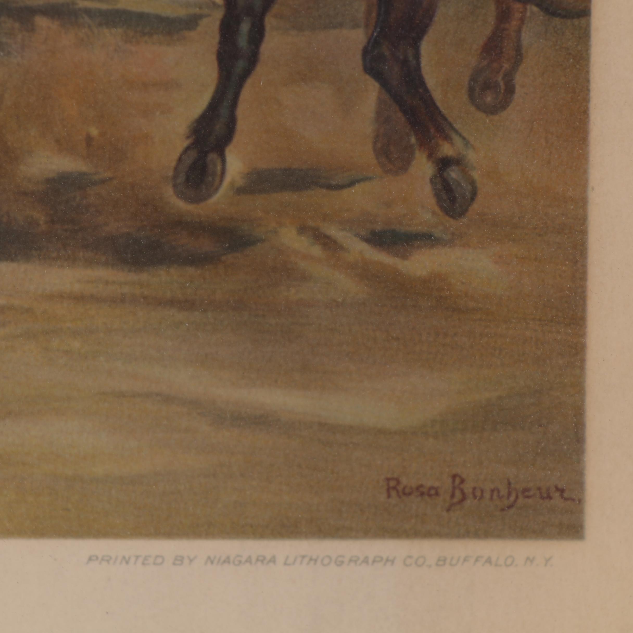 Lithograph after Rosa Bonheur "The Horse Fair," Late 20th Century