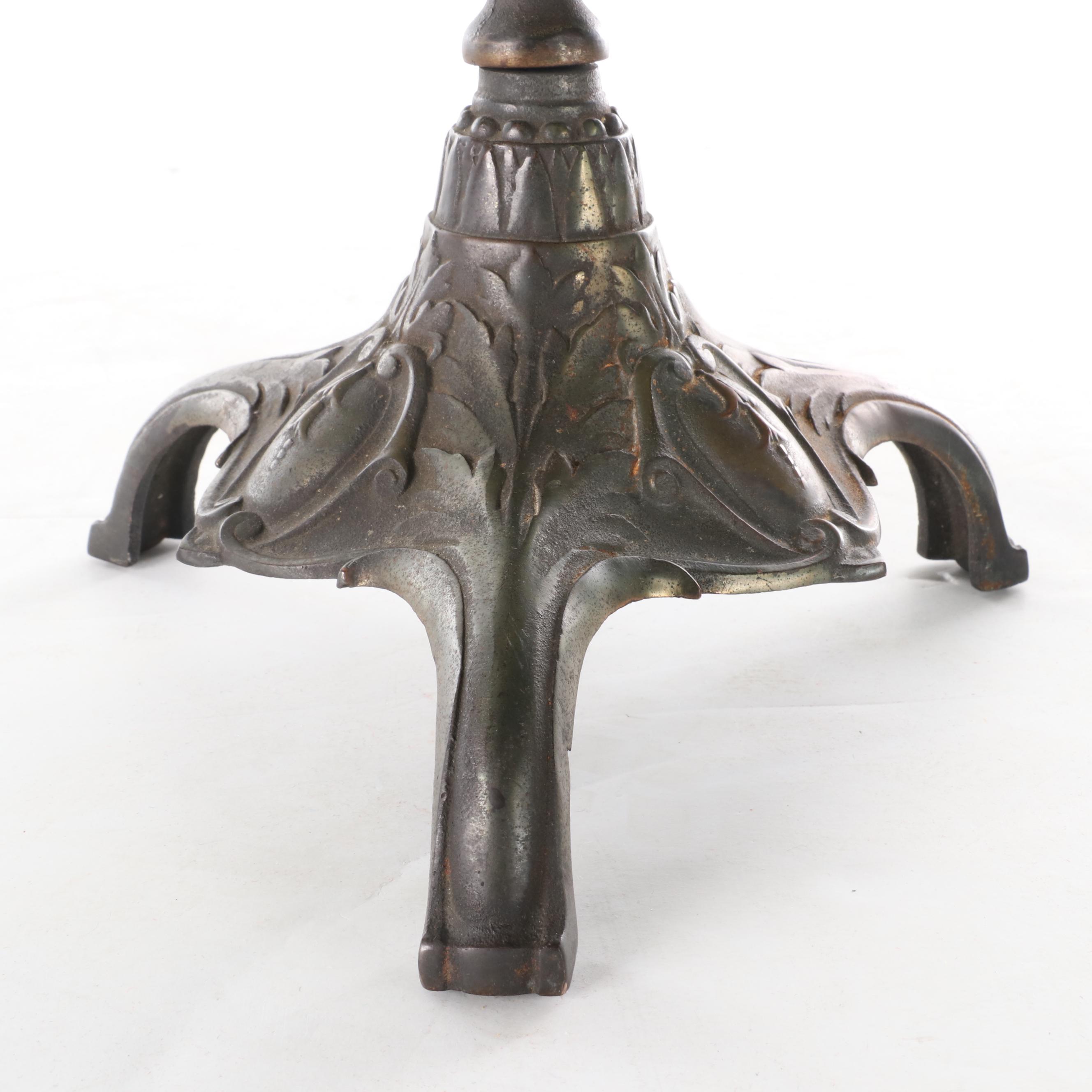 Art NouveauGlobe on Cast Metal Stand, Early 20th Century