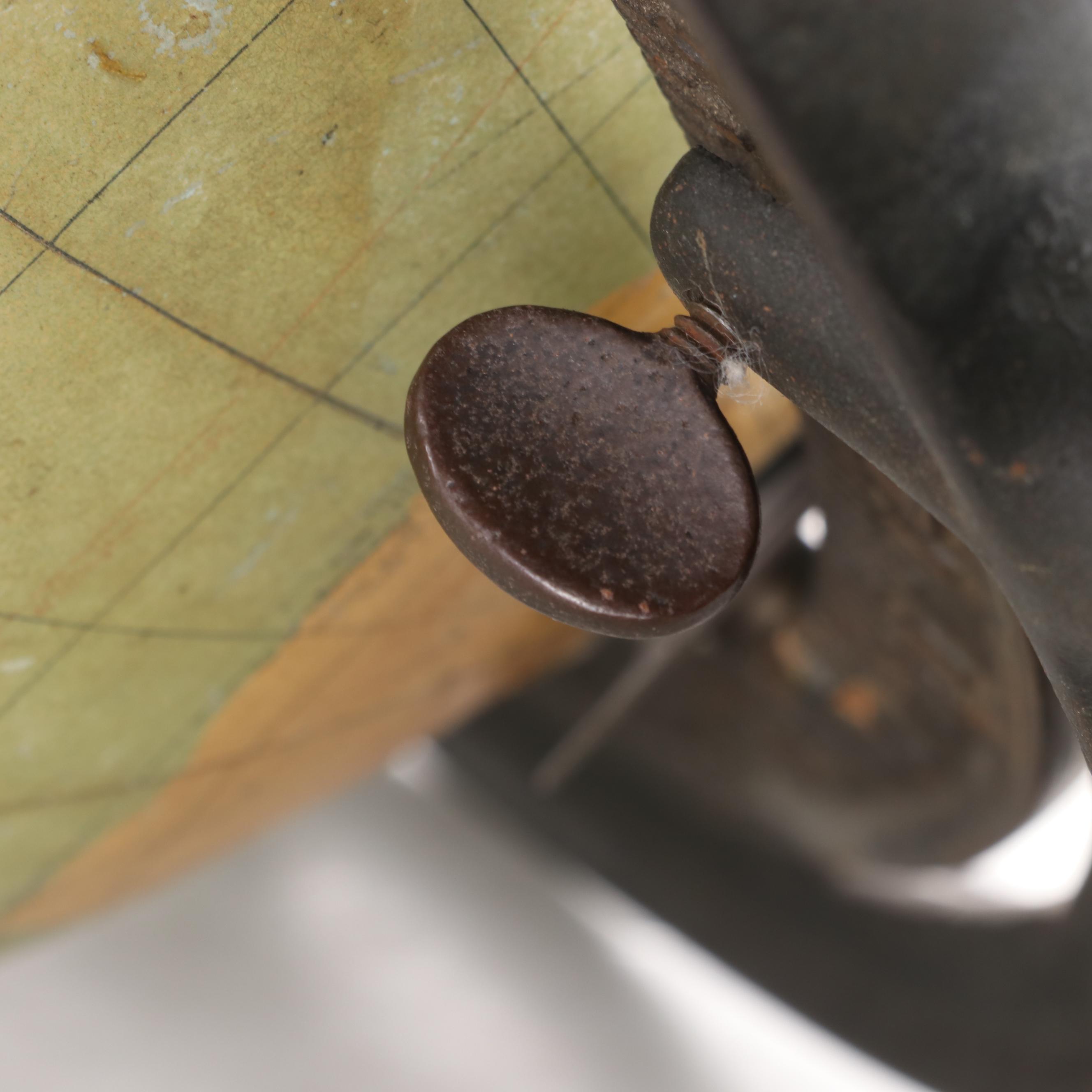 Art NouveauGlobe on Cast Metal Stand, Early 20th Century