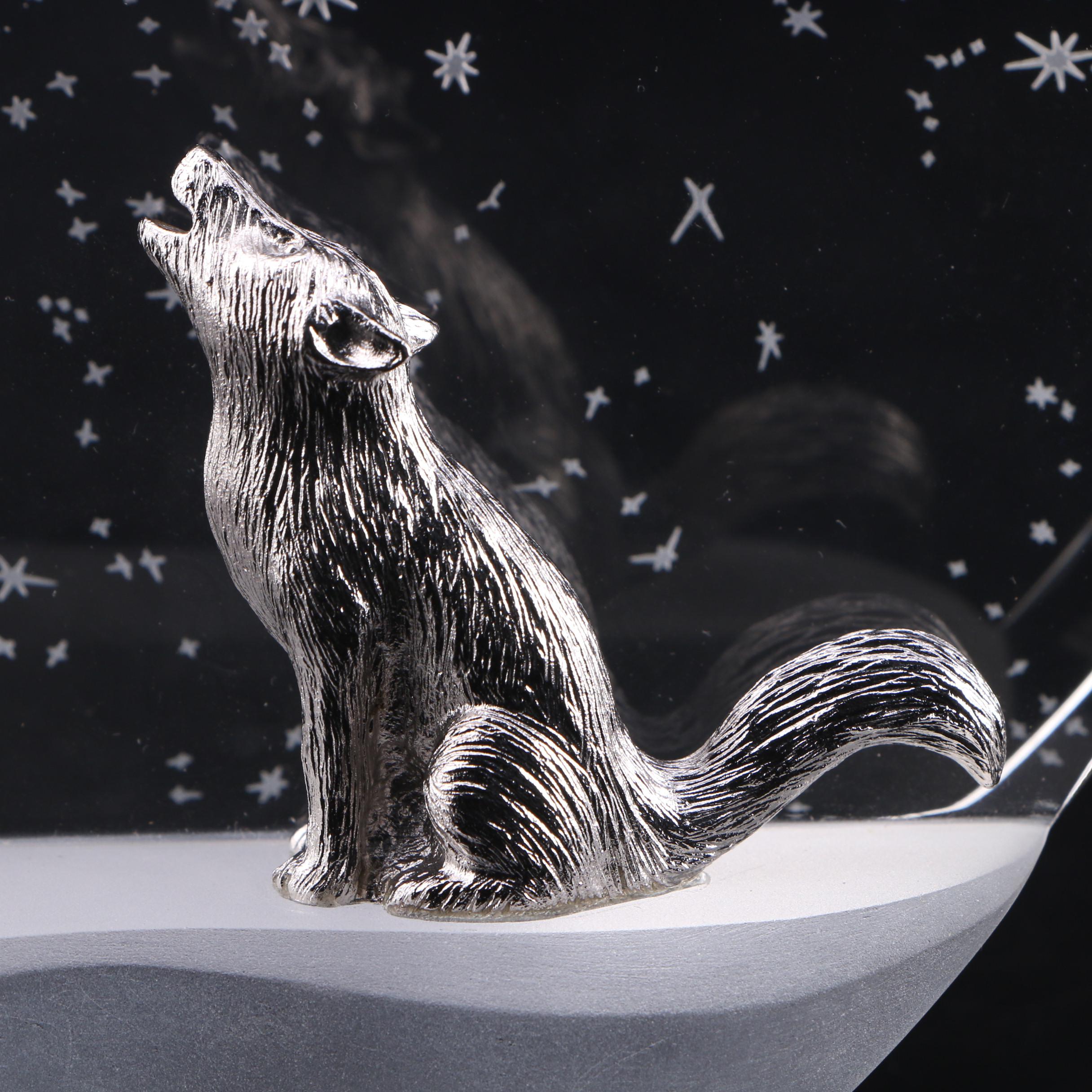 James Houston for Steuben "Wilderness Serenade" Art Glass Figurine