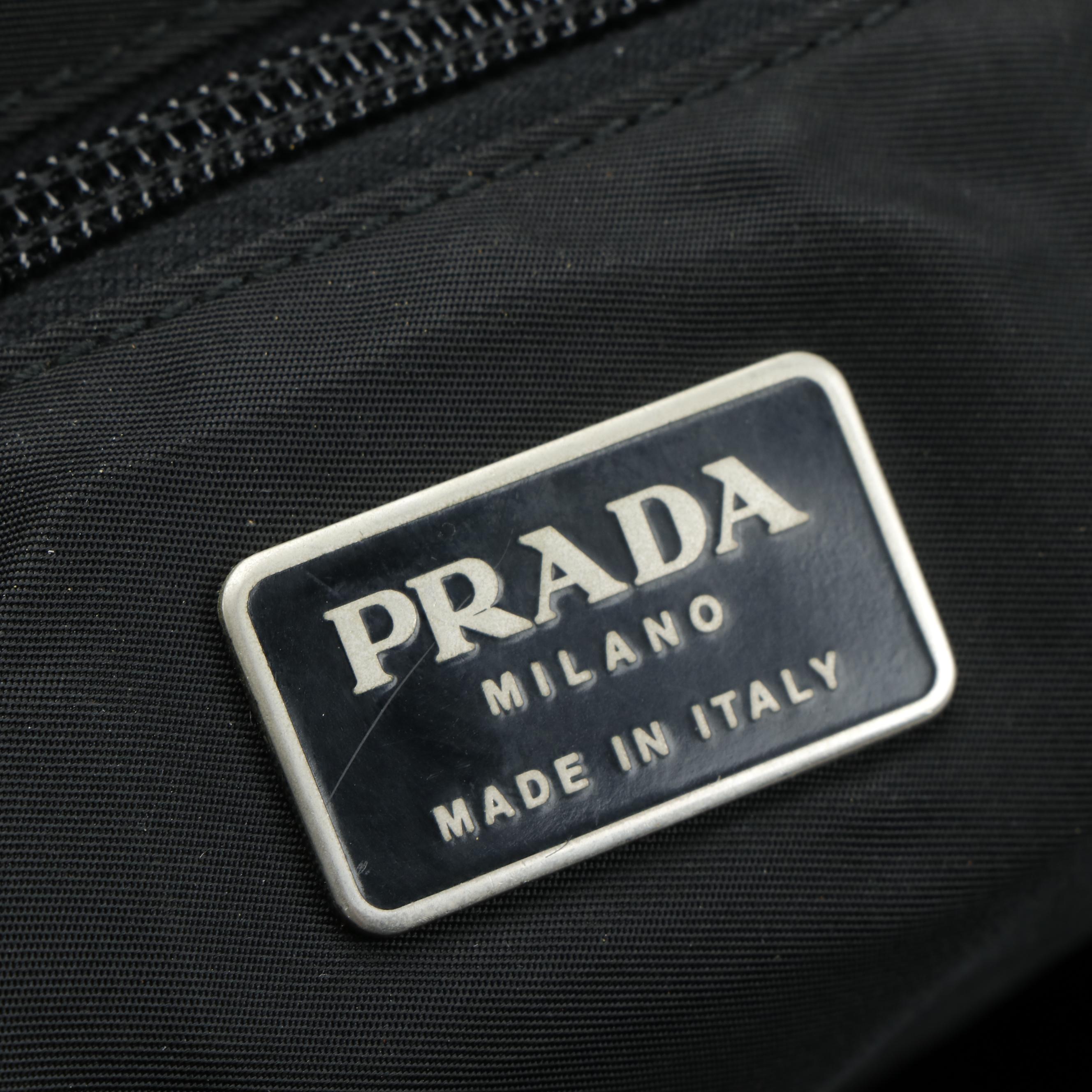Prada Hunter Green Nylon Tote Bag