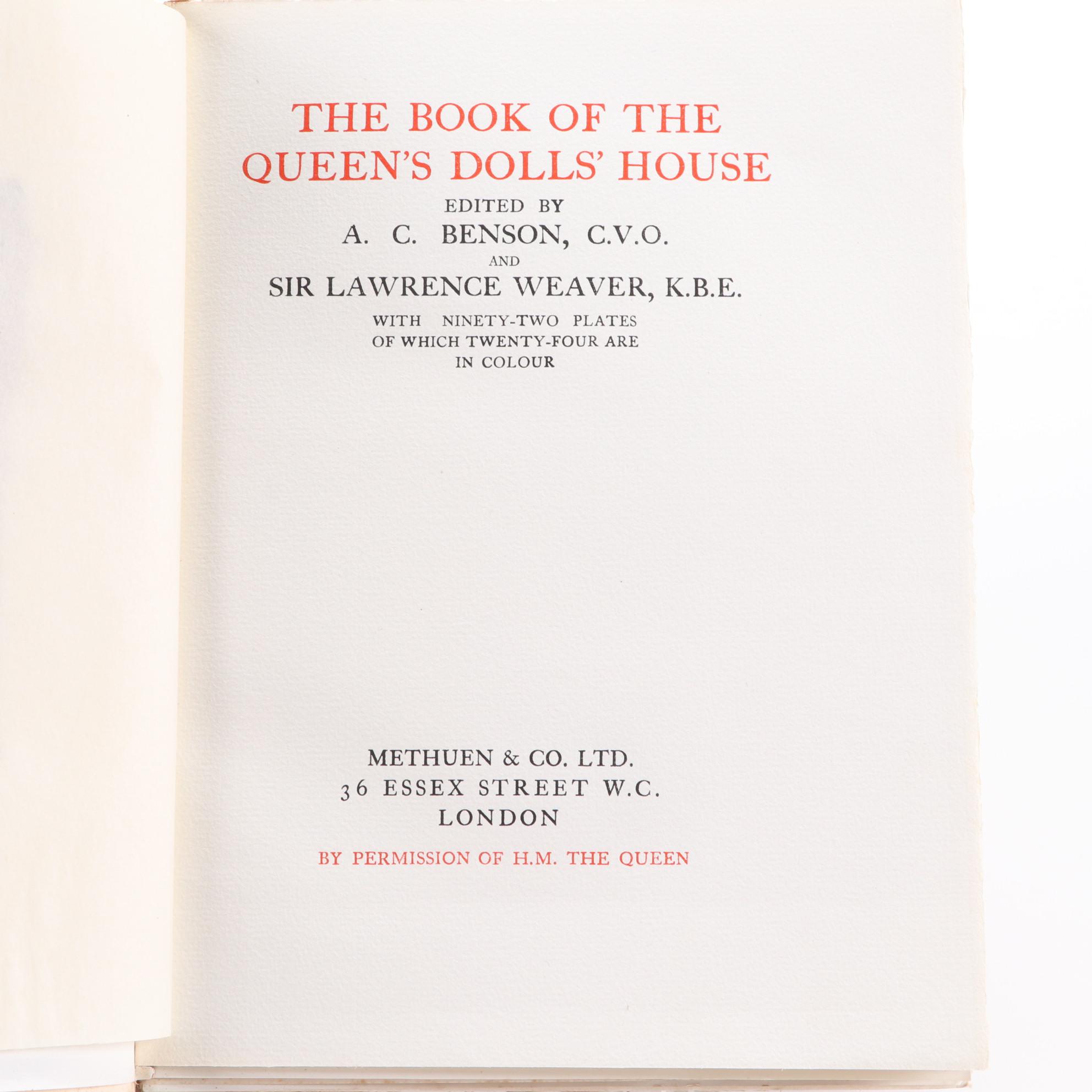 Limited Edition "The Book of the Queen's Dollhouse" Two-Volume Set, 1924